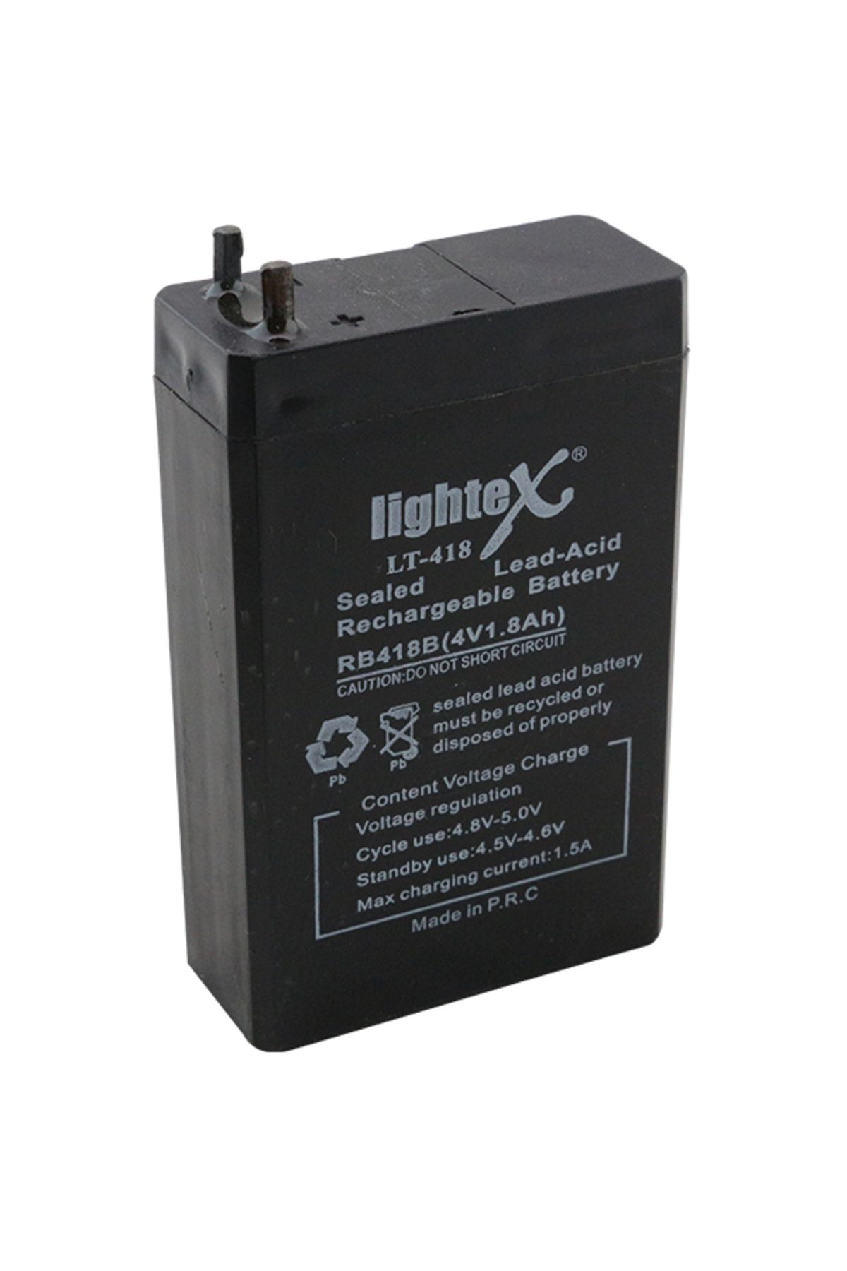 Lightex LT-418 4 VOLT - 1.8 AMPER AKÜ (48 X 21 X 75 MM)