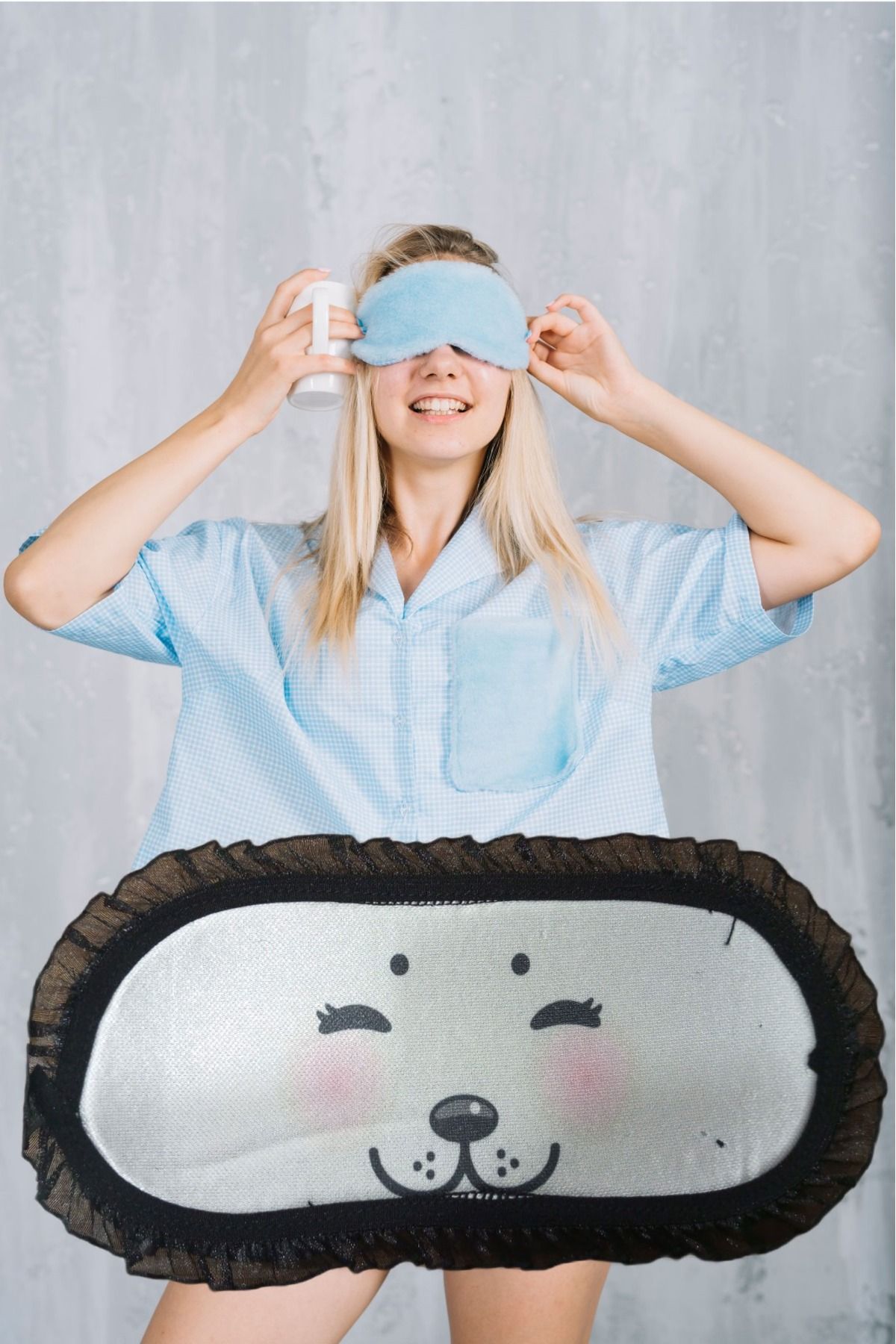 PEMBECİN Uyku Göz Bandı Maskesi Işık Önleyici Gözlük Maske Bant Eye Mask