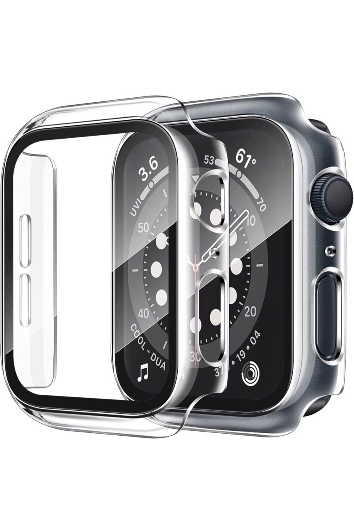 Nezih Case Apple Watch Seri 7/8/9 41mm Uyumlu Tam Koruma Kasa ve Ekran Koruyucu