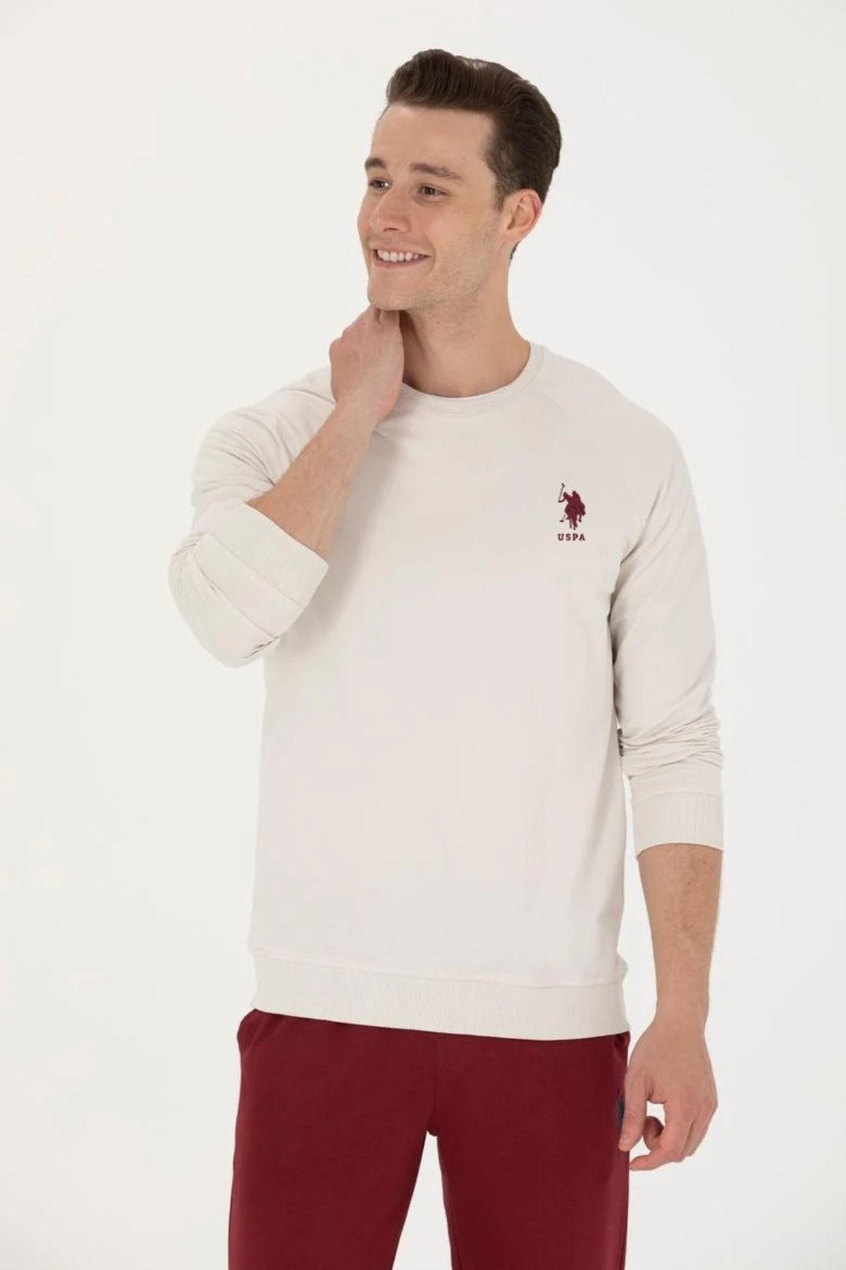 U.S. Polo Assn. Erkek Basic Bisiklet Yaka Sweatshirt