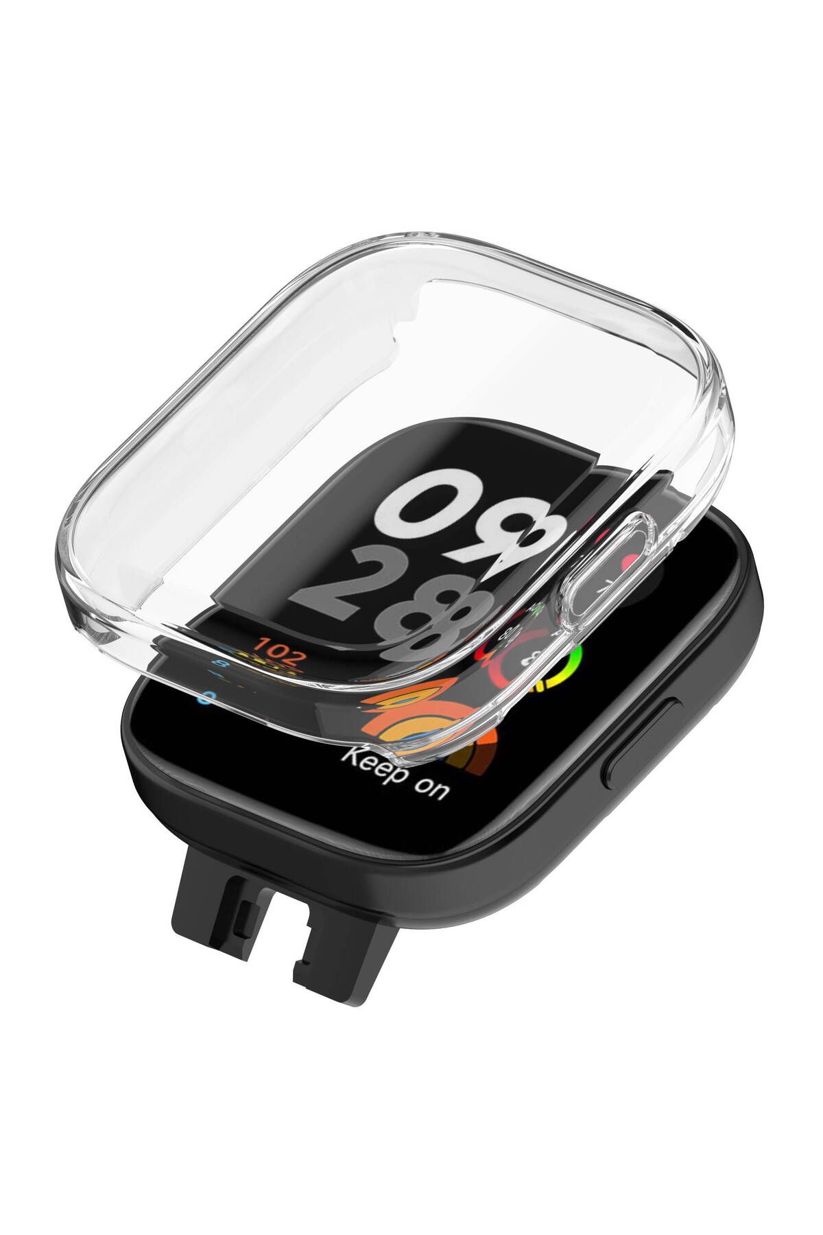 Nezih Case Xiaomi Redmi Watch 3 Uyumlu 360 Tam Koruma Kasa/Ekran Koruyucu (Active Modeli ile Uyumlu Değildir)