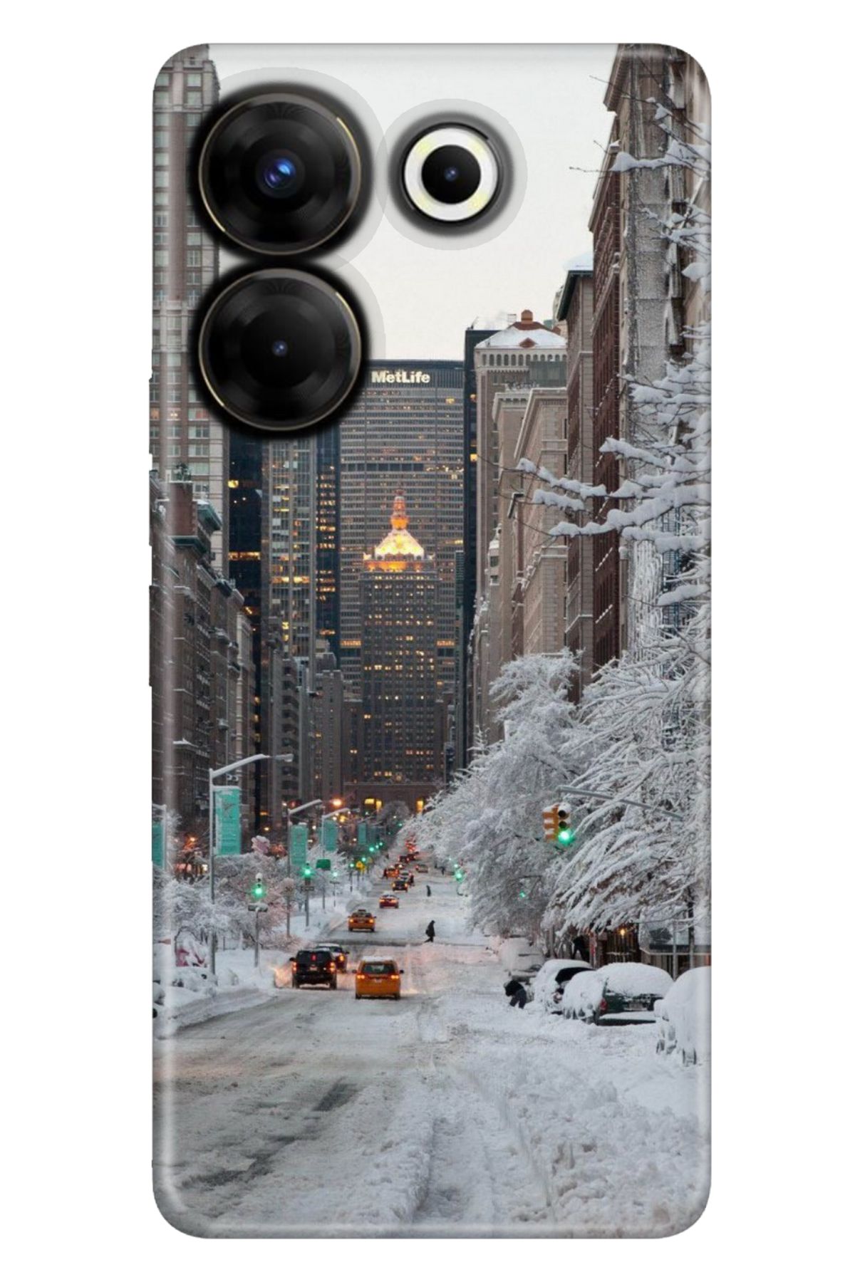 Tecno Camon 20 Pro 4g Uyumlu Kılıf Silikon Desenli Tam Koruma Resimli Kapak Winter New York