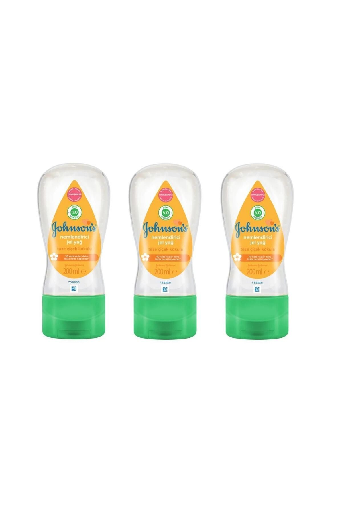 Johnson's Johnson Baby Nemlendirici Jel Yağ Taze Çiçek Kokulu 200 Ml X 3 Adet