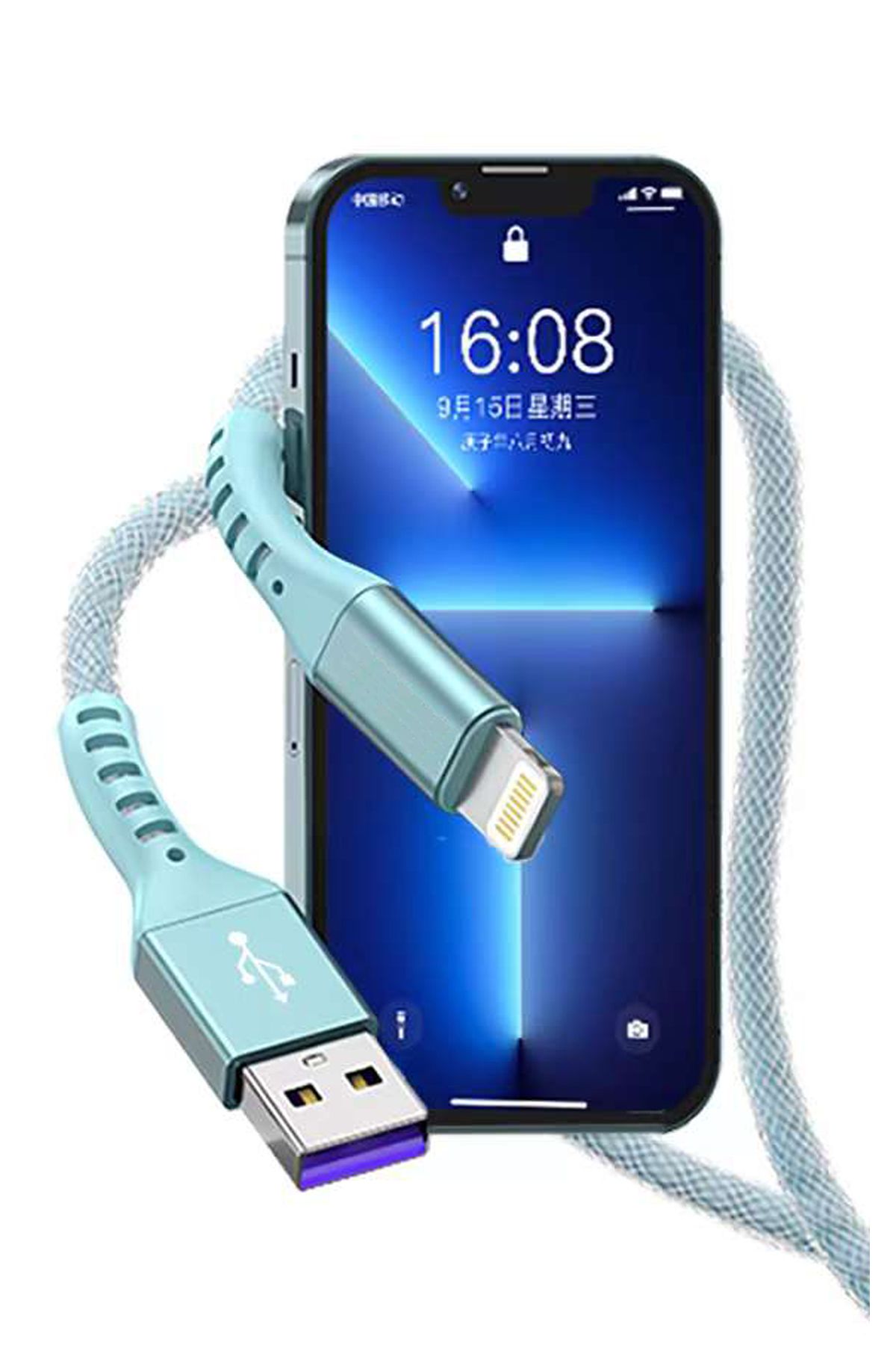 Zipax Samsung Galaxy M21 Uyumlu Şarj Kablosu 5A Type C - GR-GD50TMv