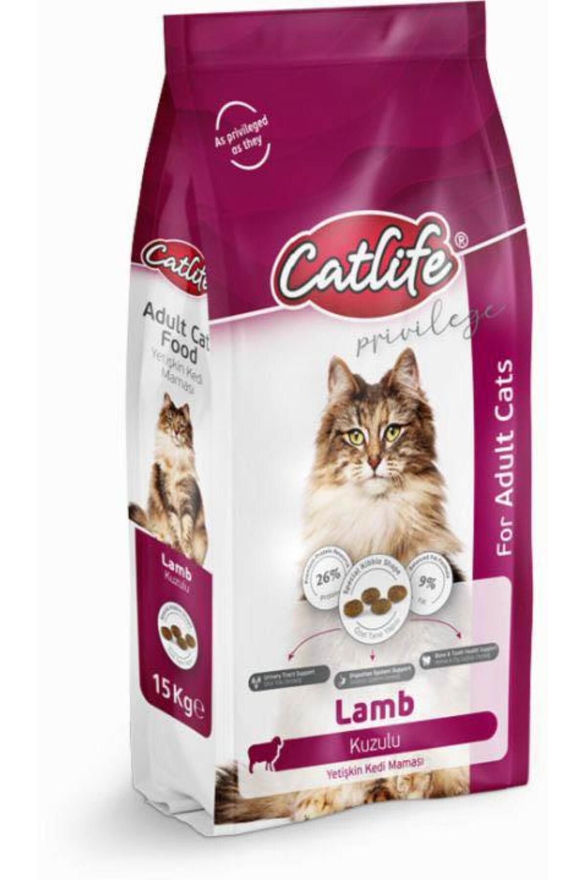 Catlife Clfd05- Kuzu Etli Yetişkin Kedi Maması 15 kg