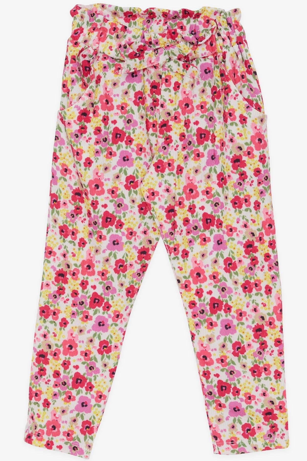 Breeze Kız Çocuk Tayt Pantolon Fiyonklu Çiçekli 1.5-5 Yaş, Karışık Renk