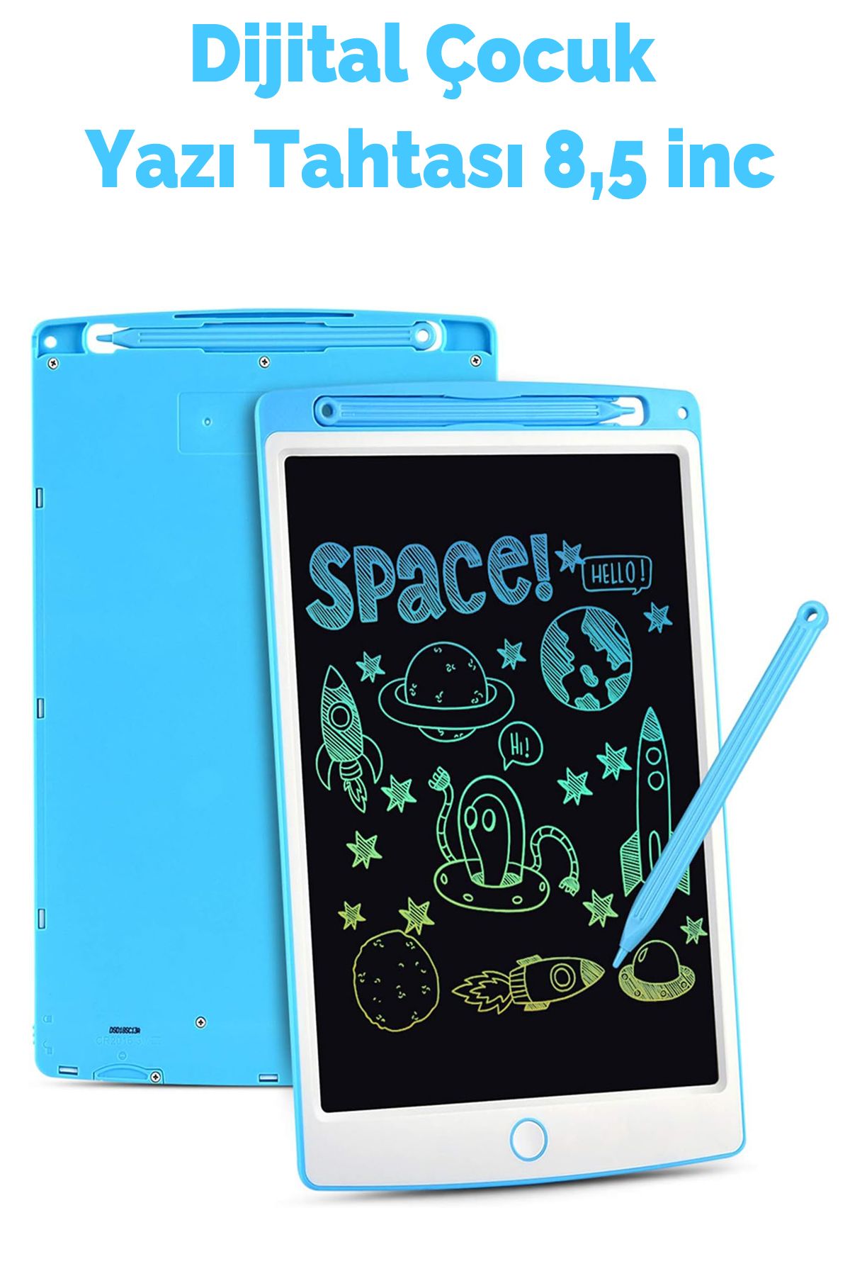 Poolipo LCD Yazı Tableti, Dijital Yazı Tahtası 8,5 inc Ekran Kalemli Çocuklar için sihirli yazma tableti