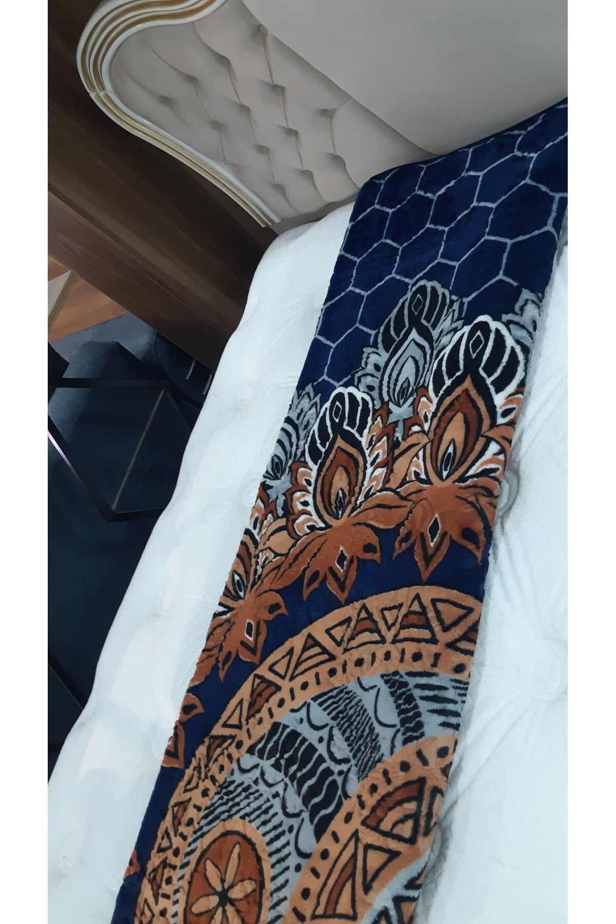 Merinos embos kabartmalı çift kişilik battaniye