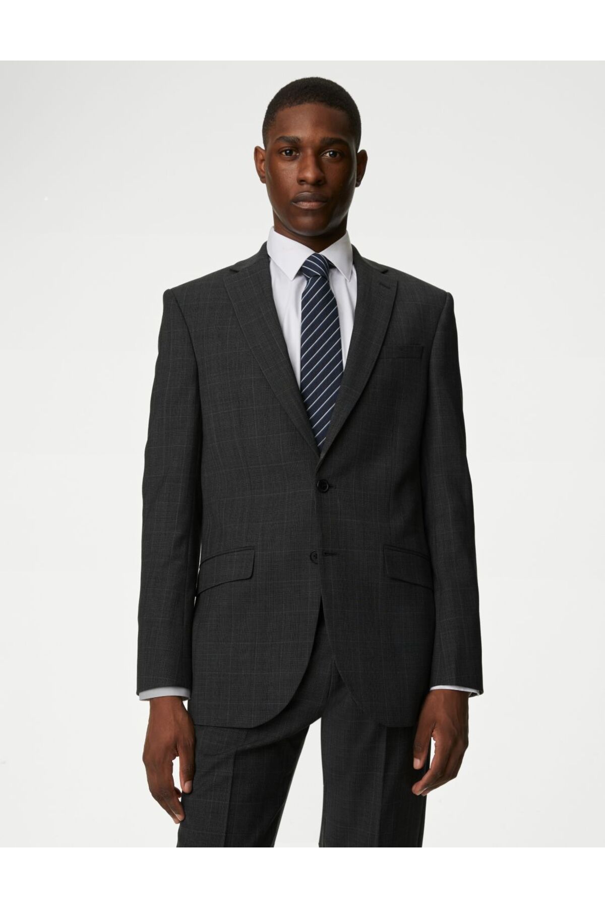 Marks & Spencer Tailored Fit Ekose Desenli Yün Ceket