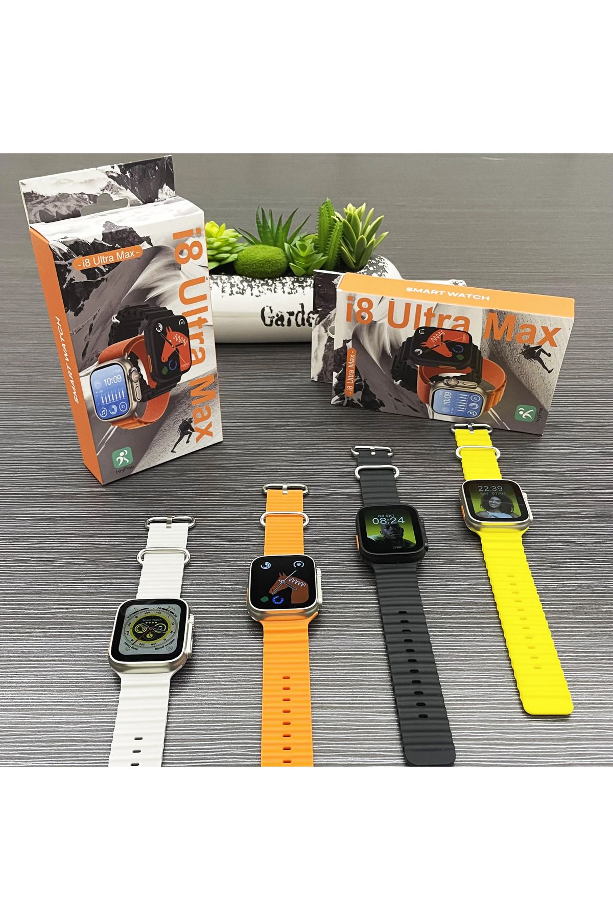 UCUZTEKNO I8 Ultra Max Watch Akıllı Saat Arama Bildirim Okuma Erkek Kadın Ios Android Hd Ekran