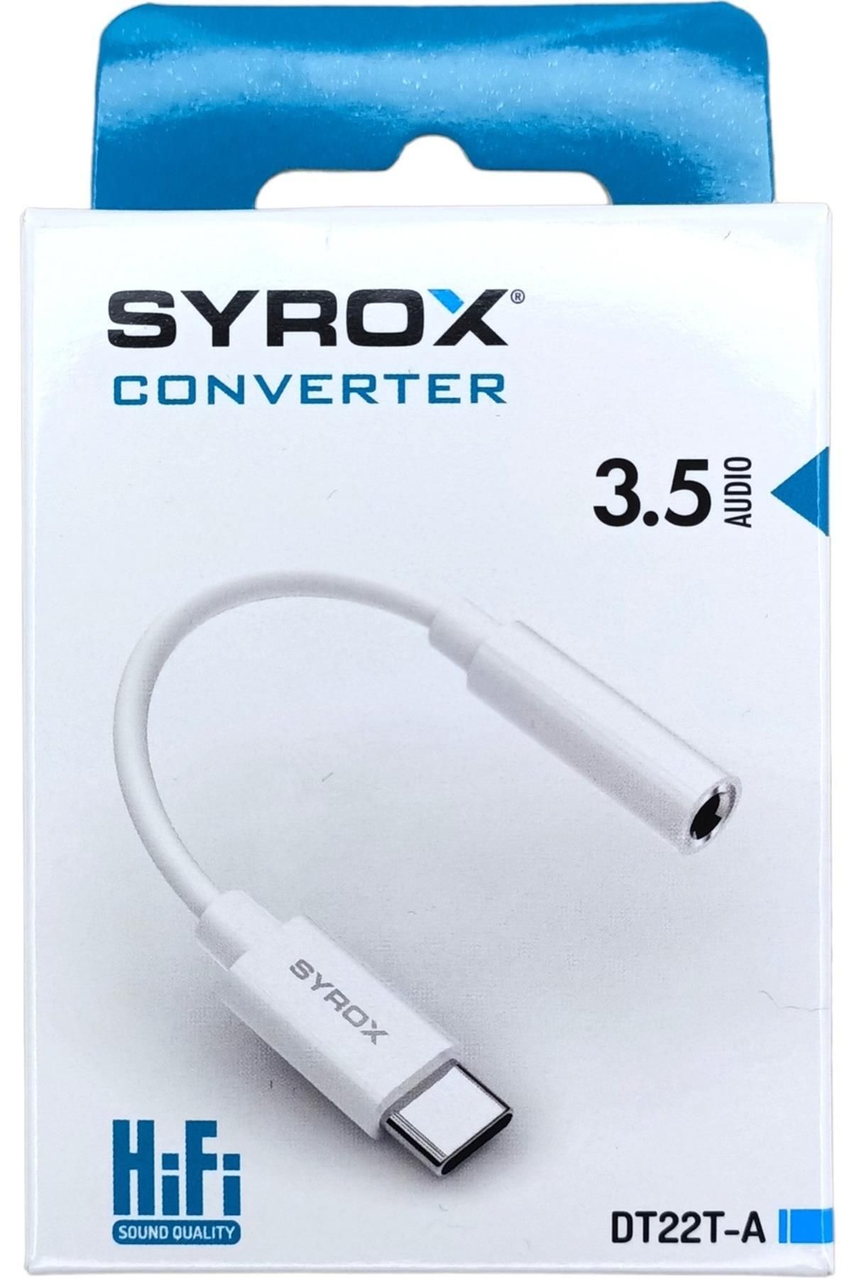 Syrox Dt22T-A Type-C To 3.5 Mm Jack Kulaklık Çevirici Aux Dönüştürücü Adaptör