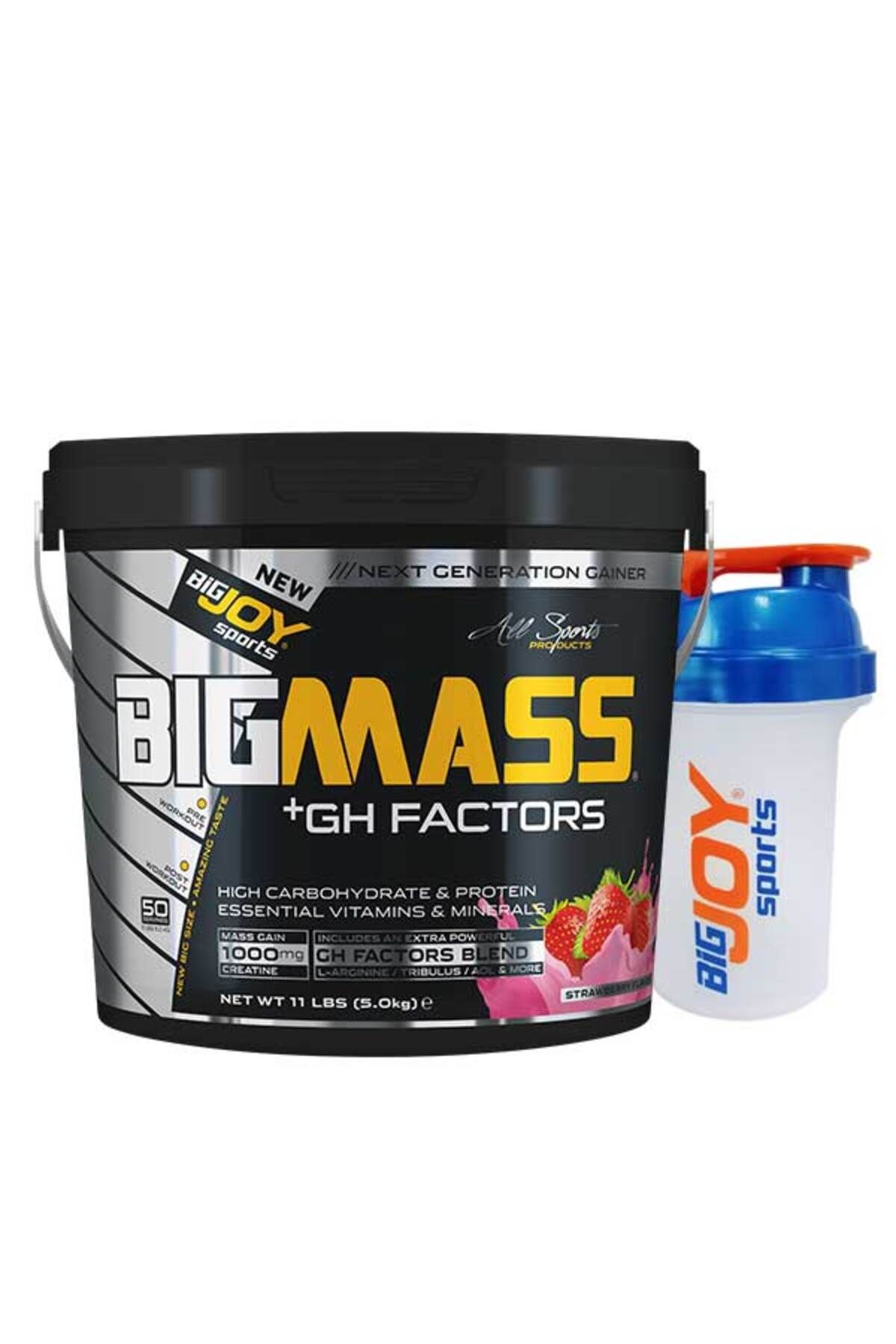Bigjoy Sports Bigmass Gh Factors Mass Gainer 5 Kg Çilekli Karbonhidrat Tozu High Carbonhidrate&protein&vitamins