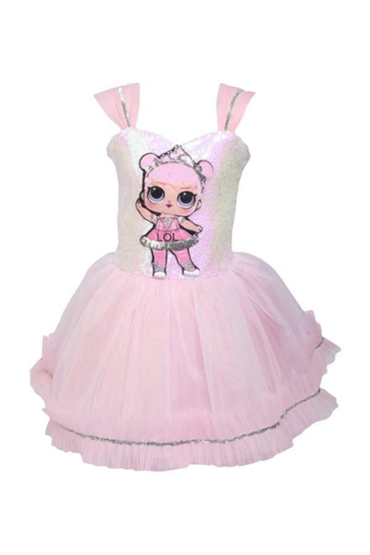 fabrikoloji Lol Bebek Kostümü Kız Çocuk Pembe Lol Bebek Elbise Kıyafeti