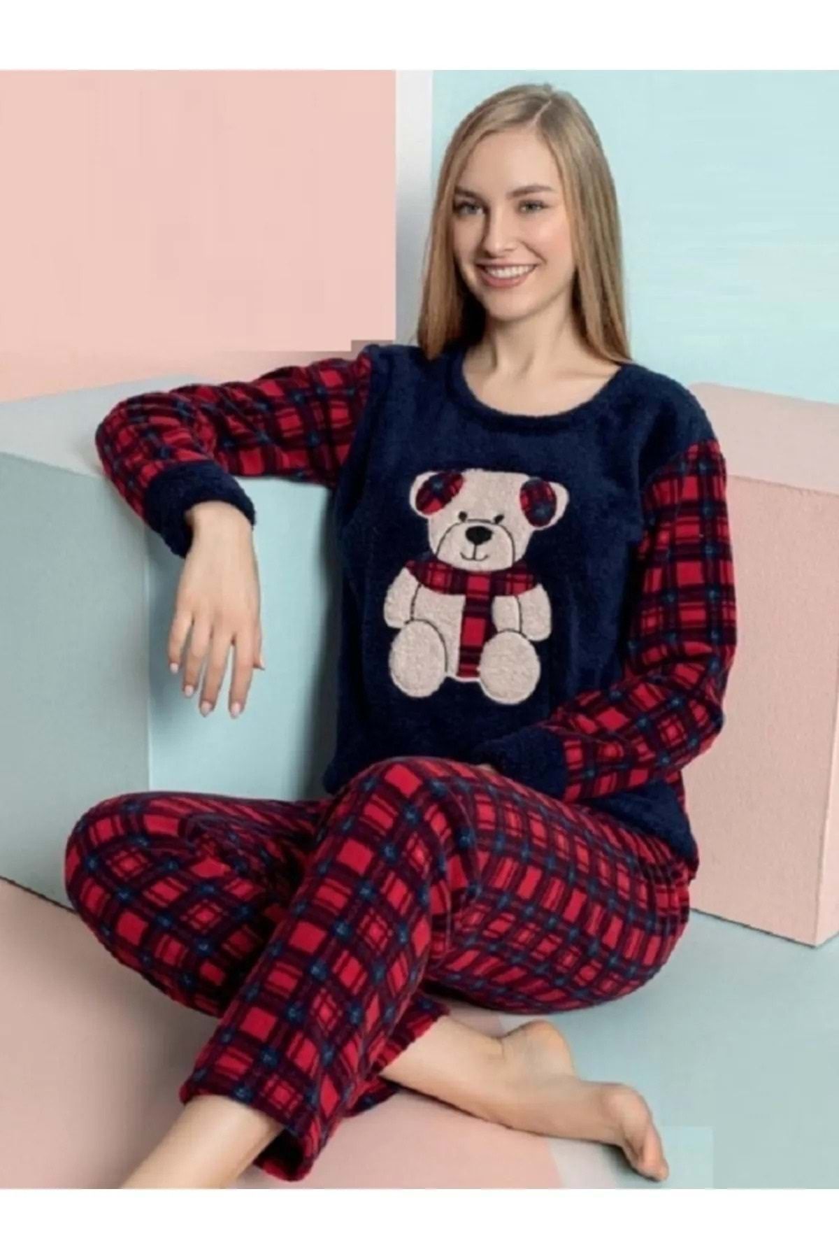 Sude Polar Pijama Takımı Lacivert