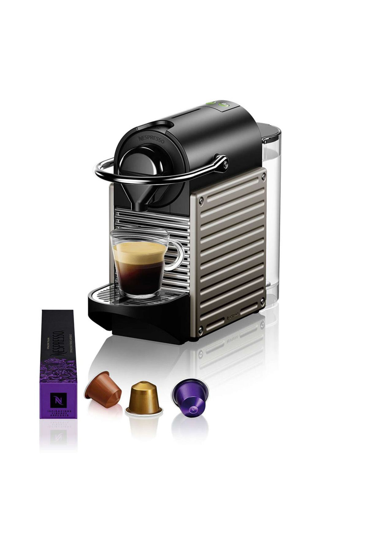 Nespresso C61 Pixie Titan Kahve Makinesi,Gri