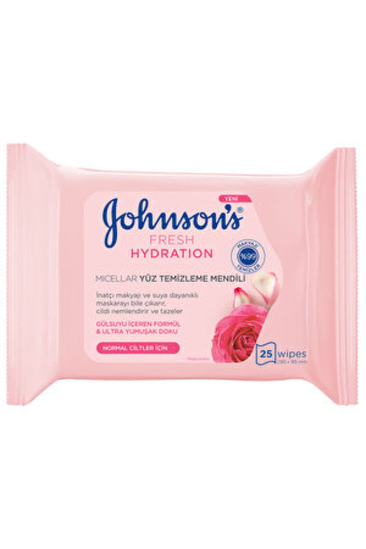 Johnson's Gül Suyu Özlü Makyaj Temizleme Mendili 25 Adet ( 1 ADET )