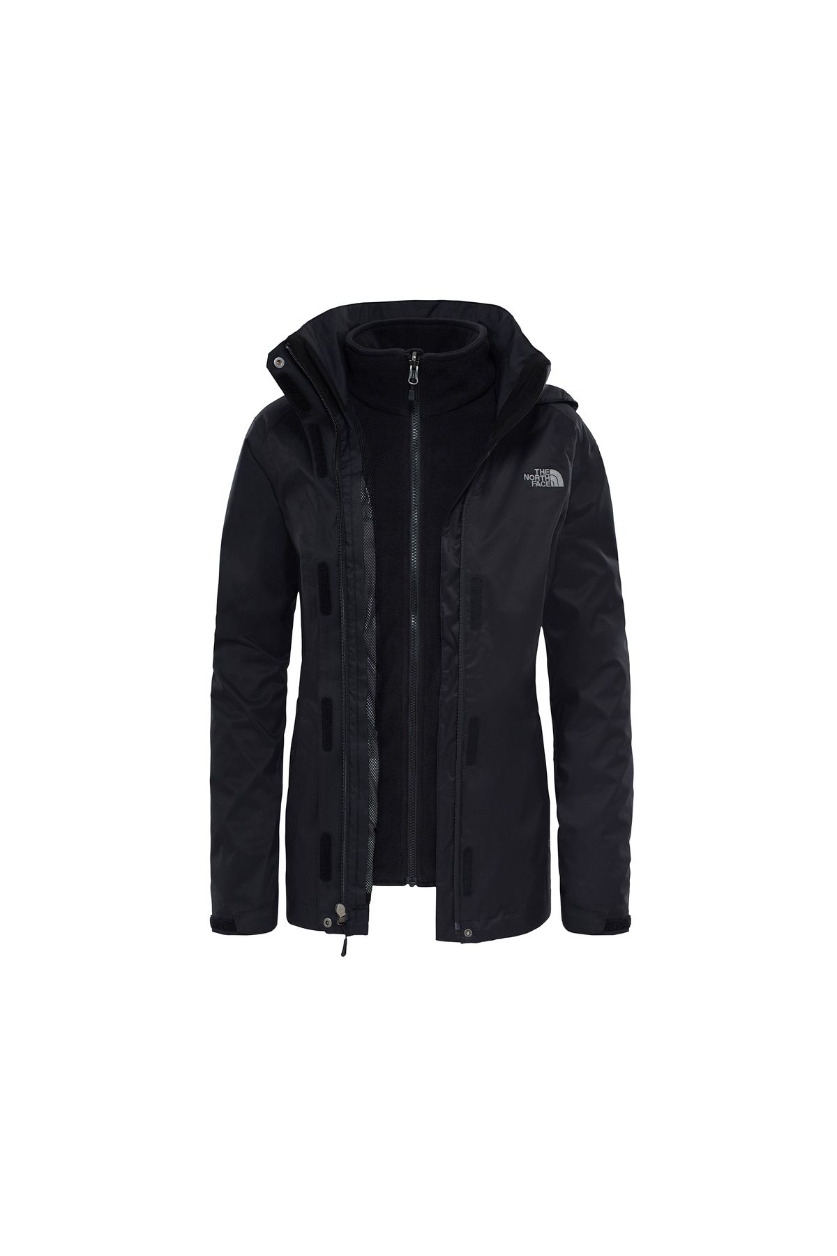 The North Face Evolve II Triclimate Jacket (DryVent Teknolojisi) Kadın Kışlık Outdoor Montu Siyah