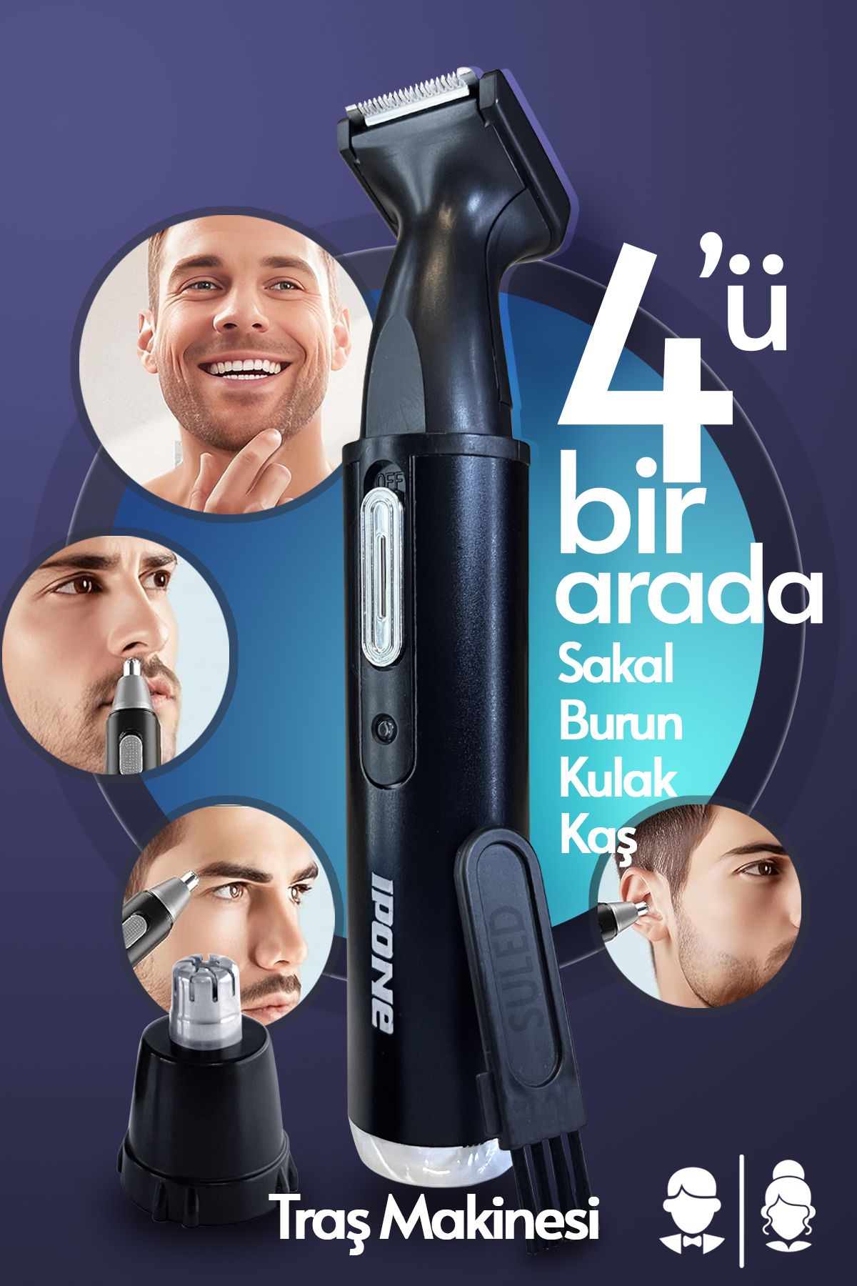 Genel Markalar Tıraş Makinesi Şarjlı Seyahat Sakal Vücut Tıraş Makinesi Erkek Kadın Burun Kulak Tüy & Kıl Epilasyo