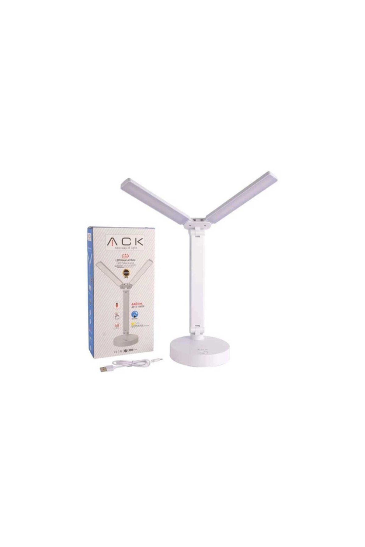 Ack AF11-10018 Şarj Edilebilir Masa Lambası - Beyaz