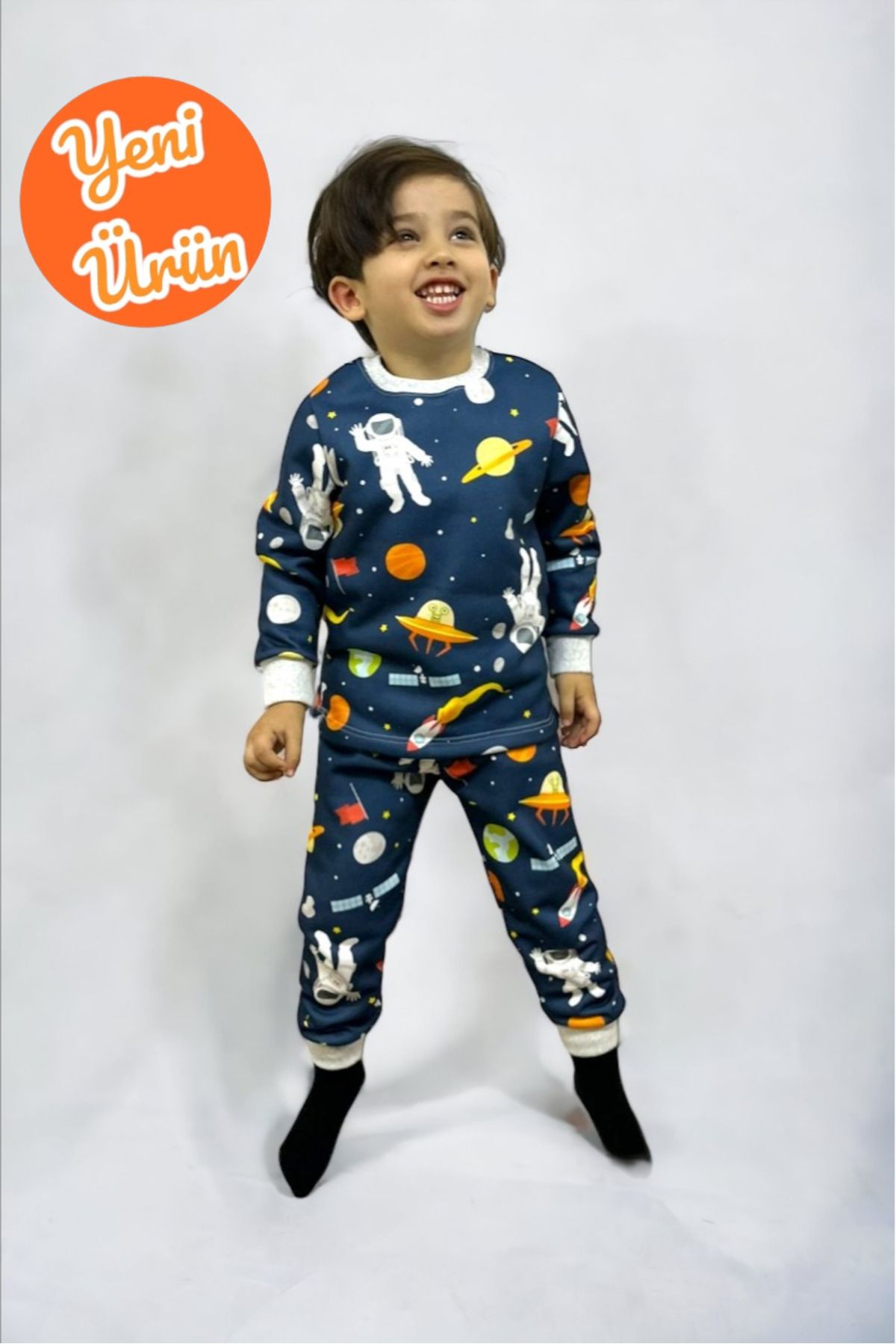 Mikimini Kids 2 Iplik, Likralı, Erkek Çocuk Pijama Takımı