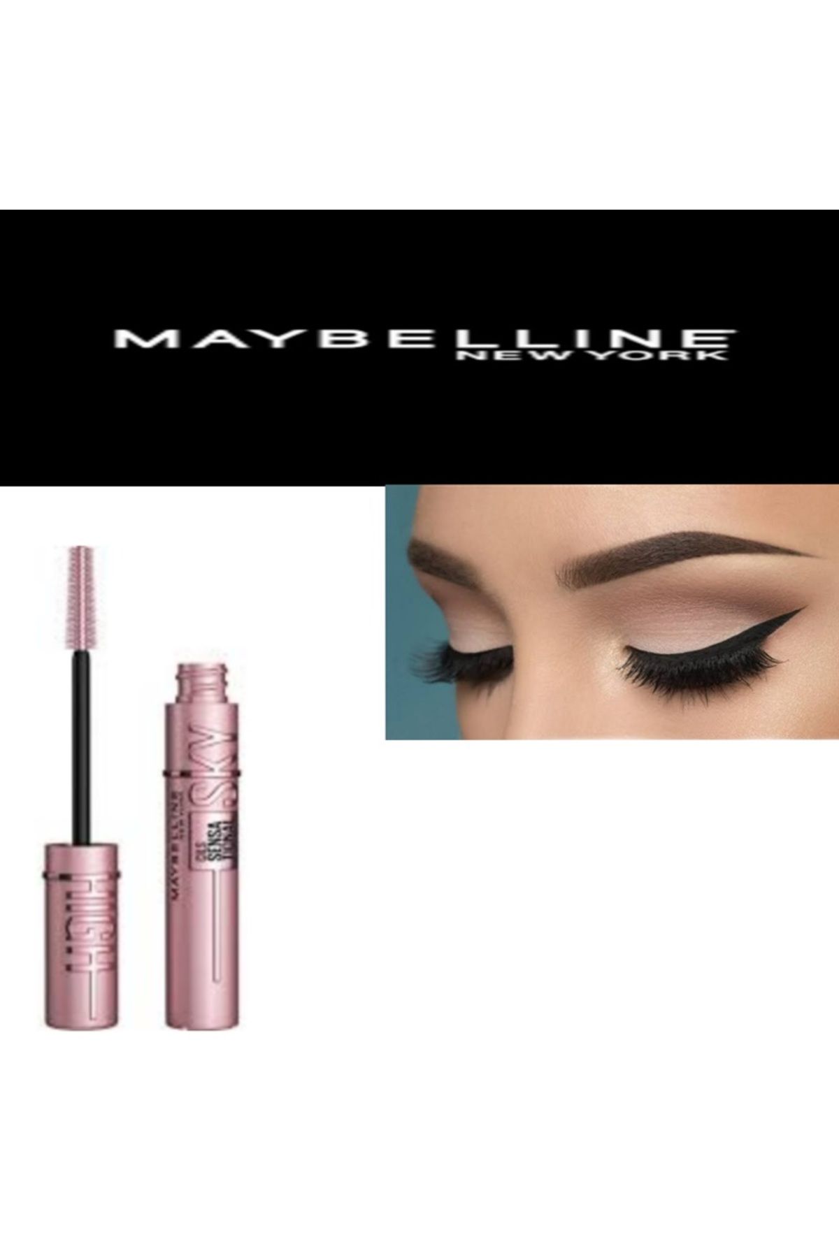 Maybelline New York Limited Edition Lash Sensational Sky High Siyah Mini Maskara-SEYAHAT BOY-4,9 Ml
