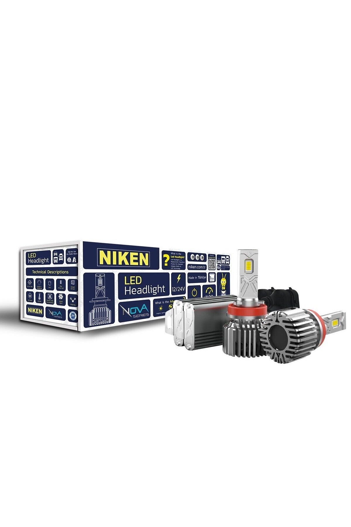 Niken H11 led xenon far ampulü seti niken nova 12000lm