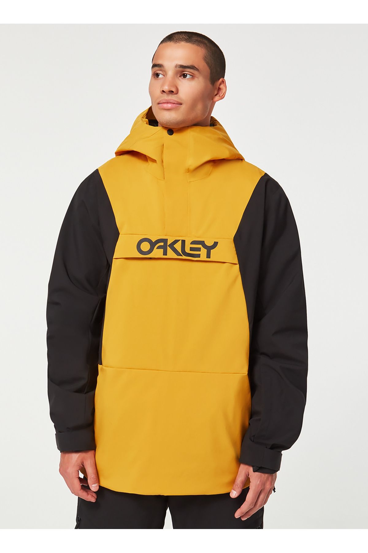 Oakley Sarı - Siyah Erkek Kapüşonlu Baskılı Kayak Montu FOA403652 TNP TBT INSULATED ANORAK