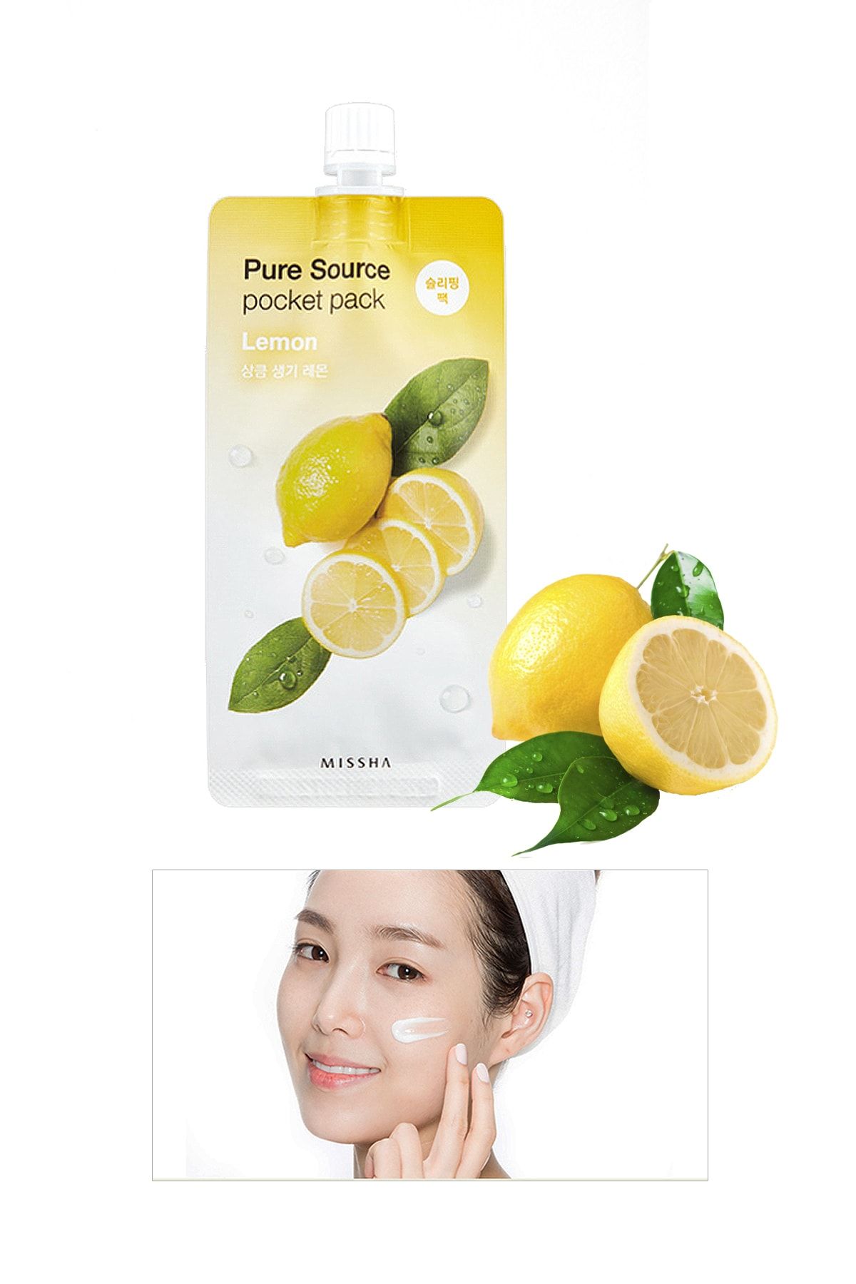 Missha Canlandırıcı Limon Özlü Uyku Maskesi 10ml Pure Source Pocket Pack Lemon