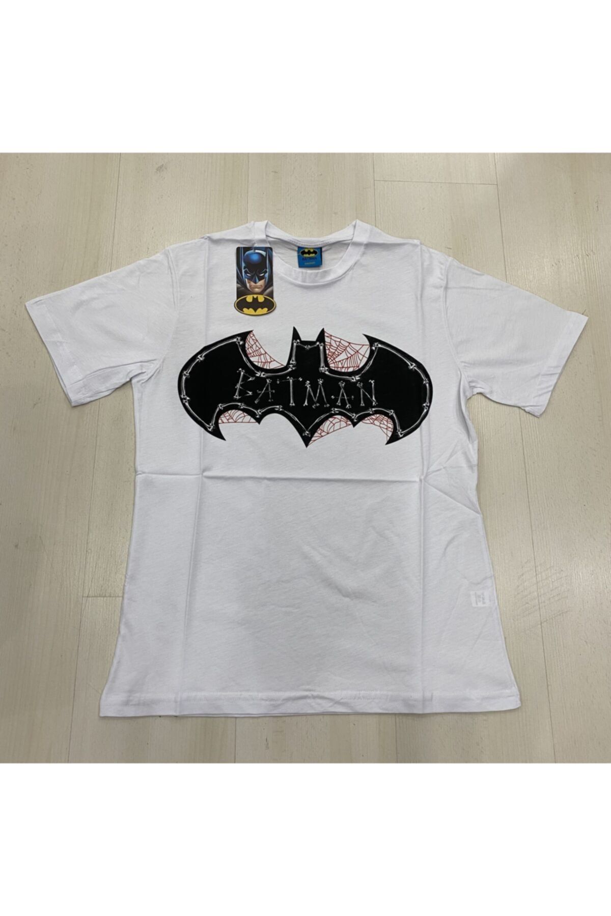 Batman (net) Beyaz Unisex Orijinal Lisanslı T-shirt
