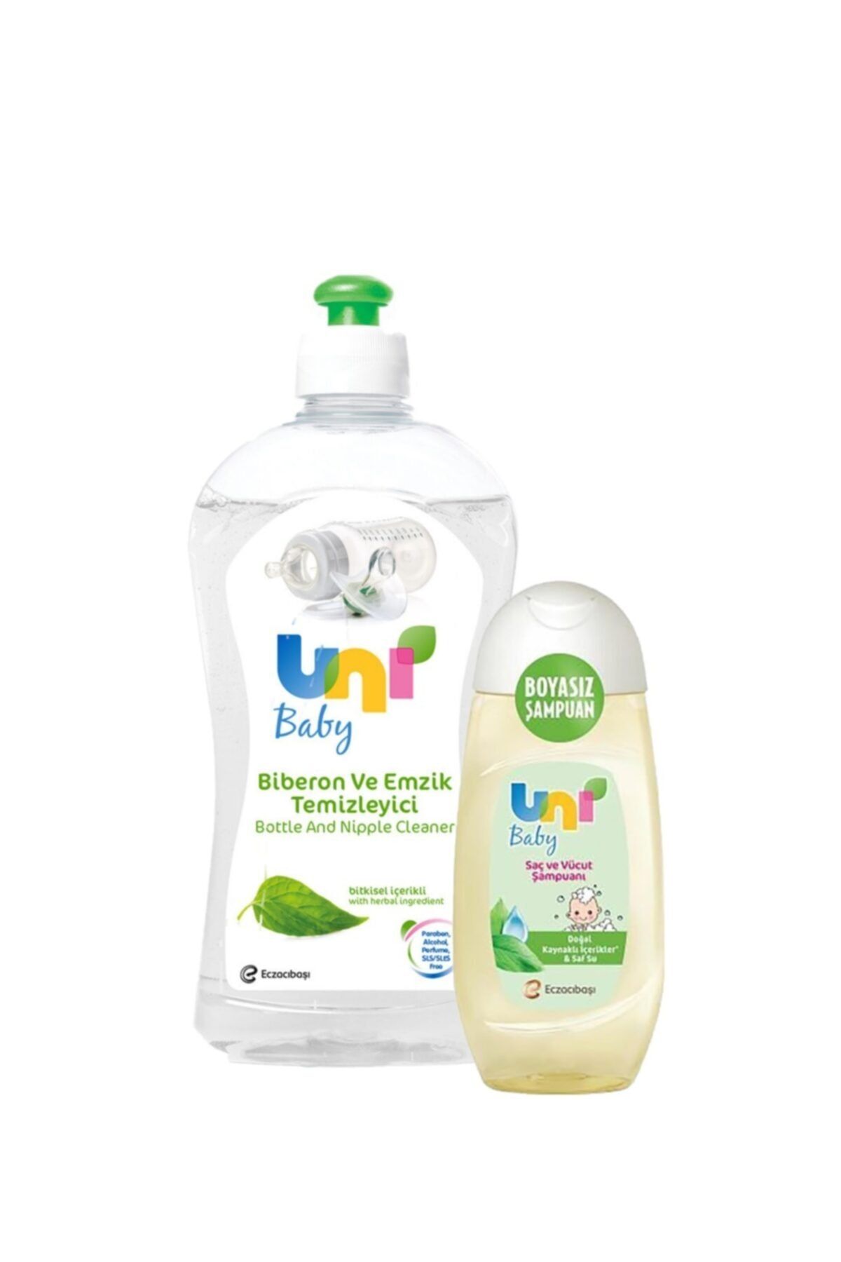 Uni Baby Biberon Ve Emzik Temizleyici 500 Ml Ve Saç Ve Vücut Şampuanı 200 Ml