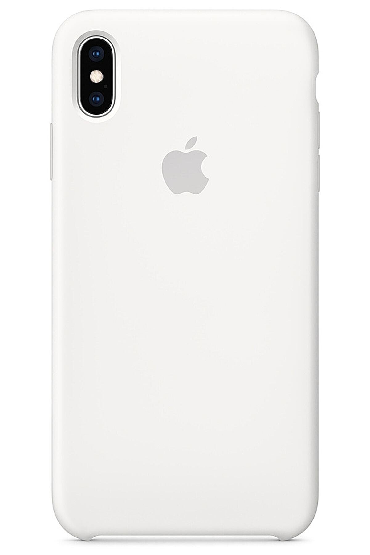 Ebotek Iphone Xs Max Kılıf Silikon Içi Kadife Lansman Beyaz