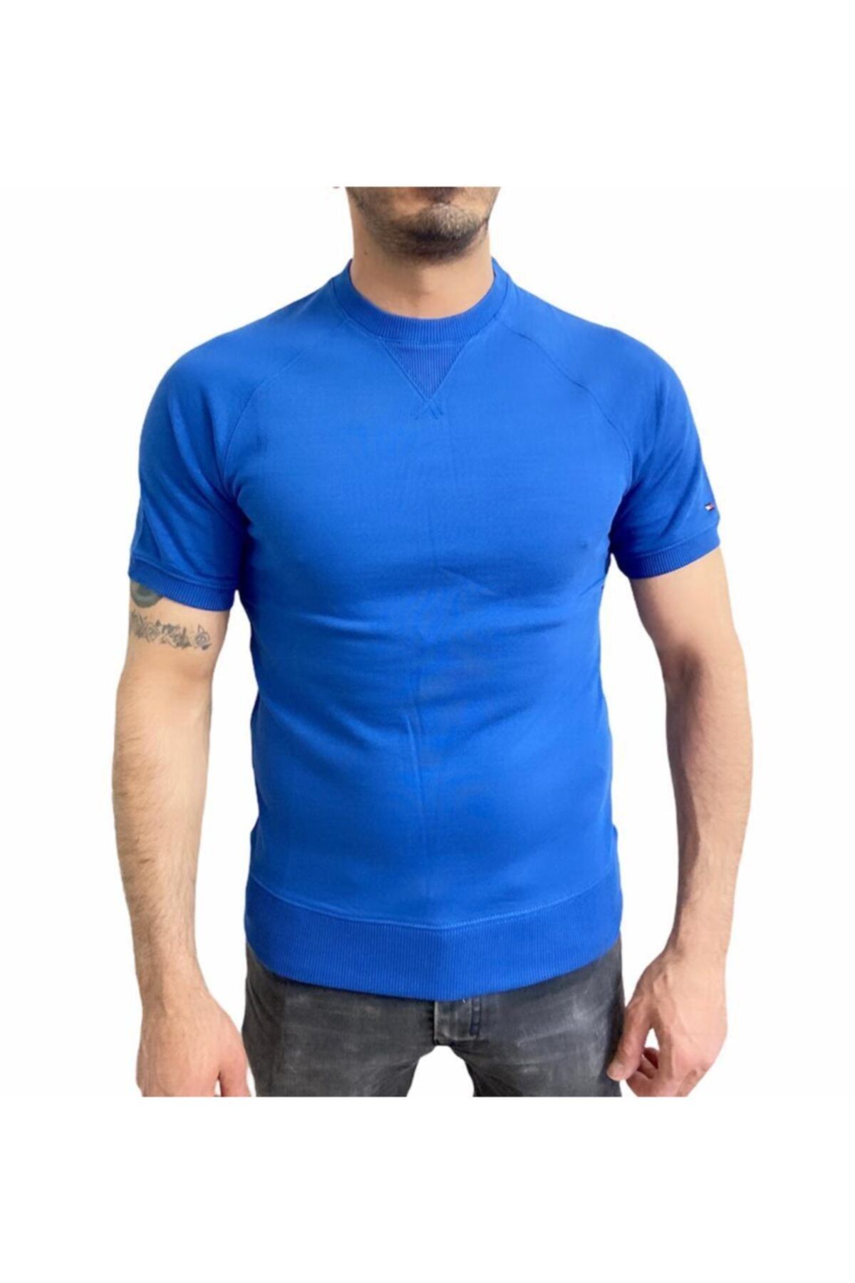 Tommy Hilfiger Erkek Mavi T-shirt