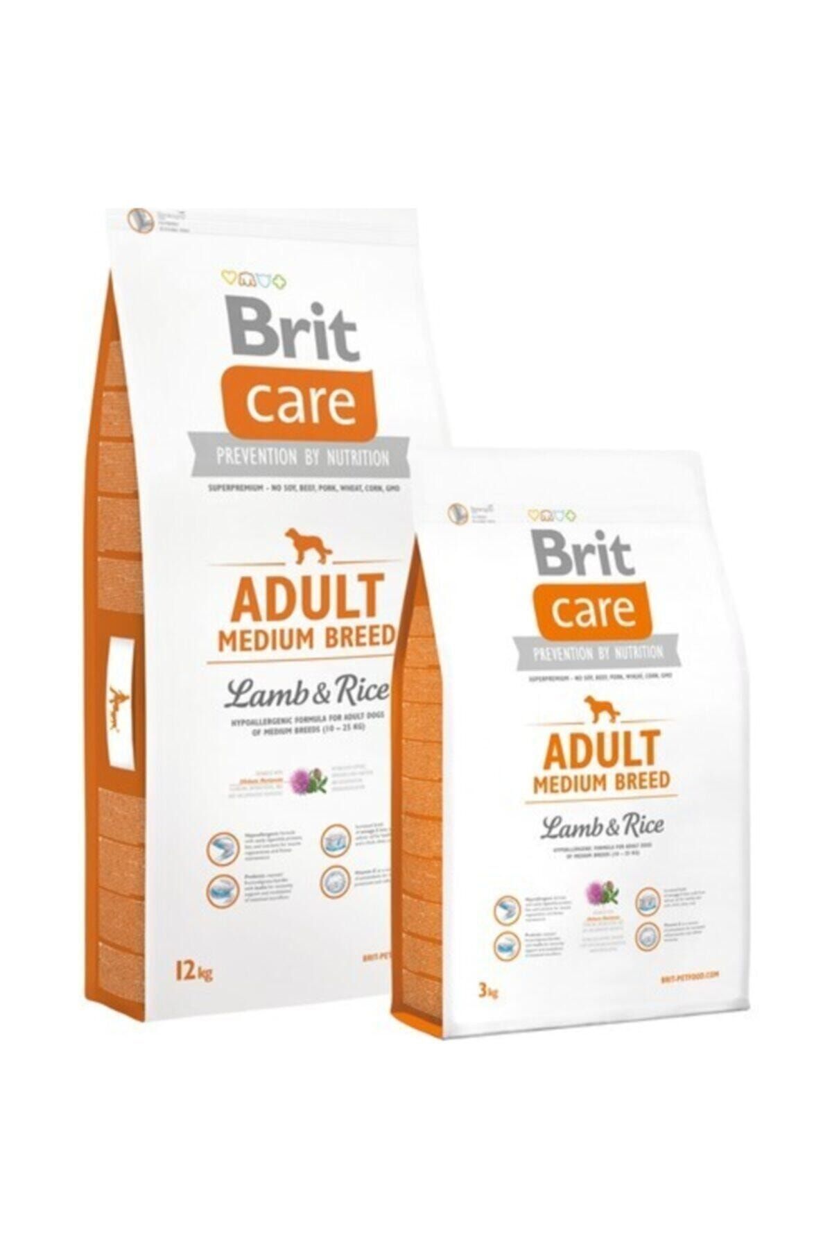 Brit Care Adult Medium Breed Lamb Rice 12 Kg ve Adult Medium Breed Lamb Rice 3 kg