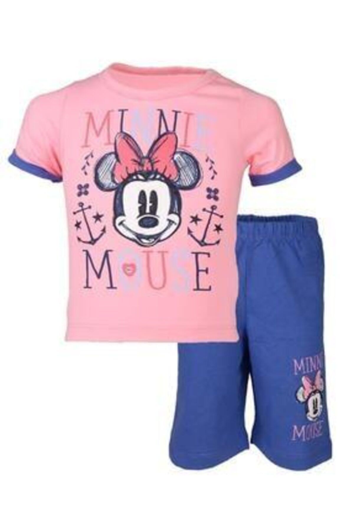 MINNIE Disney Lisanslı Minnie Mouse Kız Çocuk Pijama Takımı 1-8 Yaş L9546