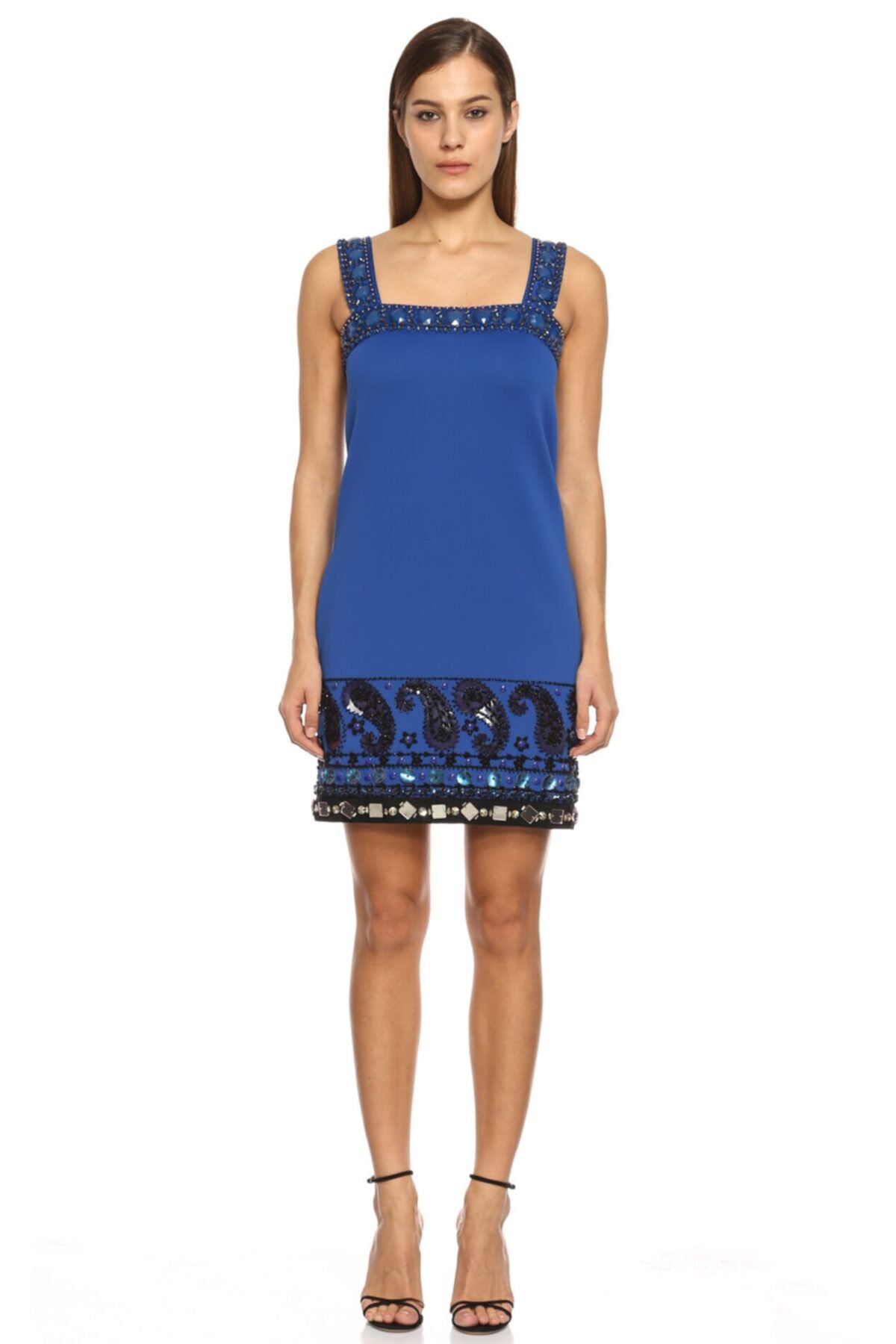 Lanvin Kadın Mavi Mini Elbise