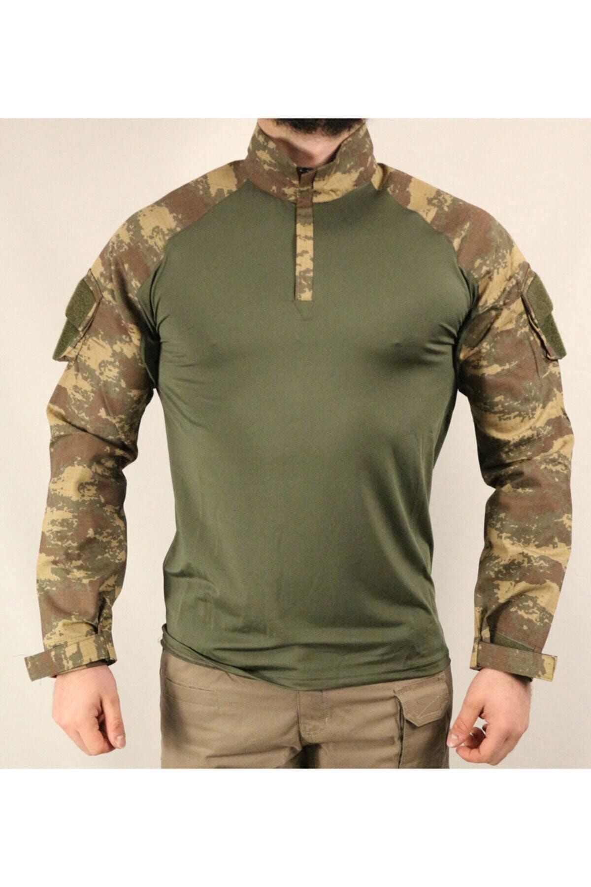 Silyon Askeri Giyim Combat T-shirt Eski Kamuflaj