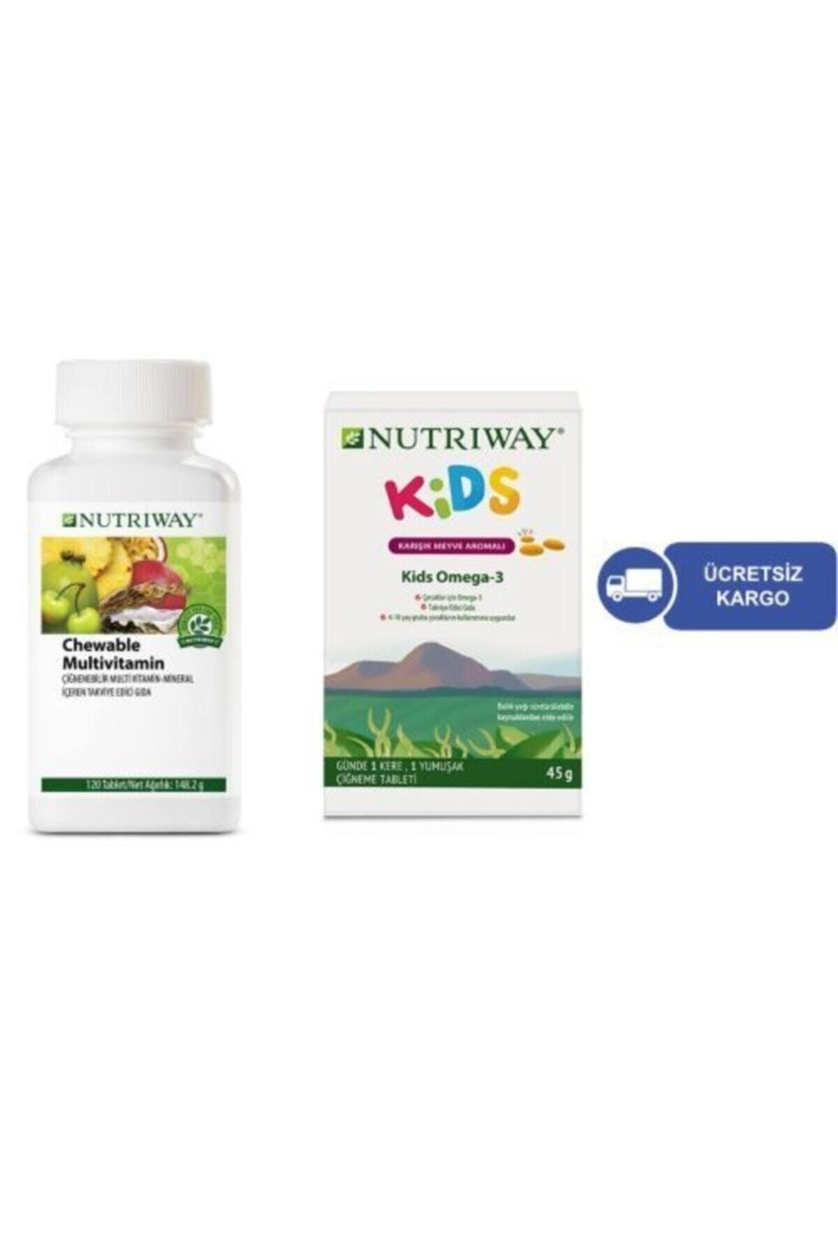 Amway Orjinal Chewable Multivitamin Nutrıway - Kids Omega-3 - Çocuklar Için Özel Destek Seti