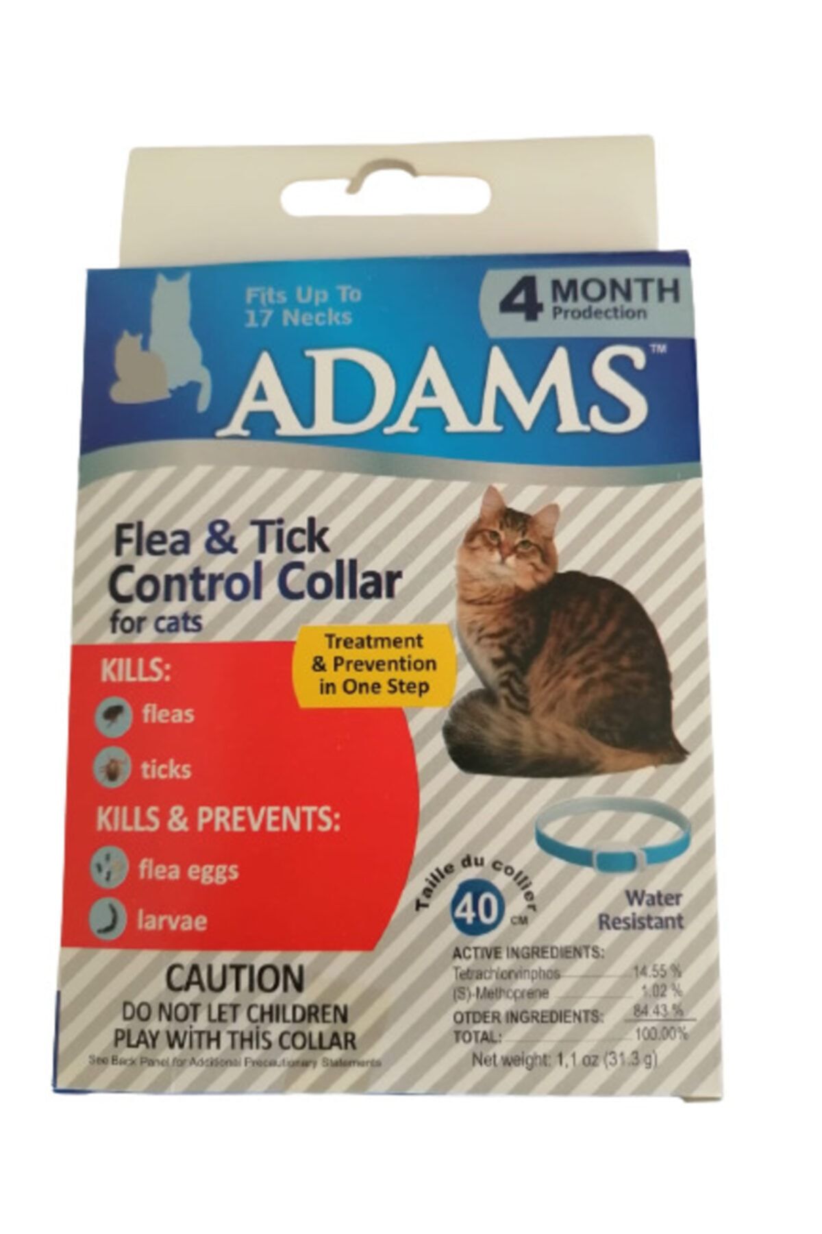Adams Suya Dayanıklı Pire Kene Ve Dış Parazit Kedi Boyun Tasması 40 Cm