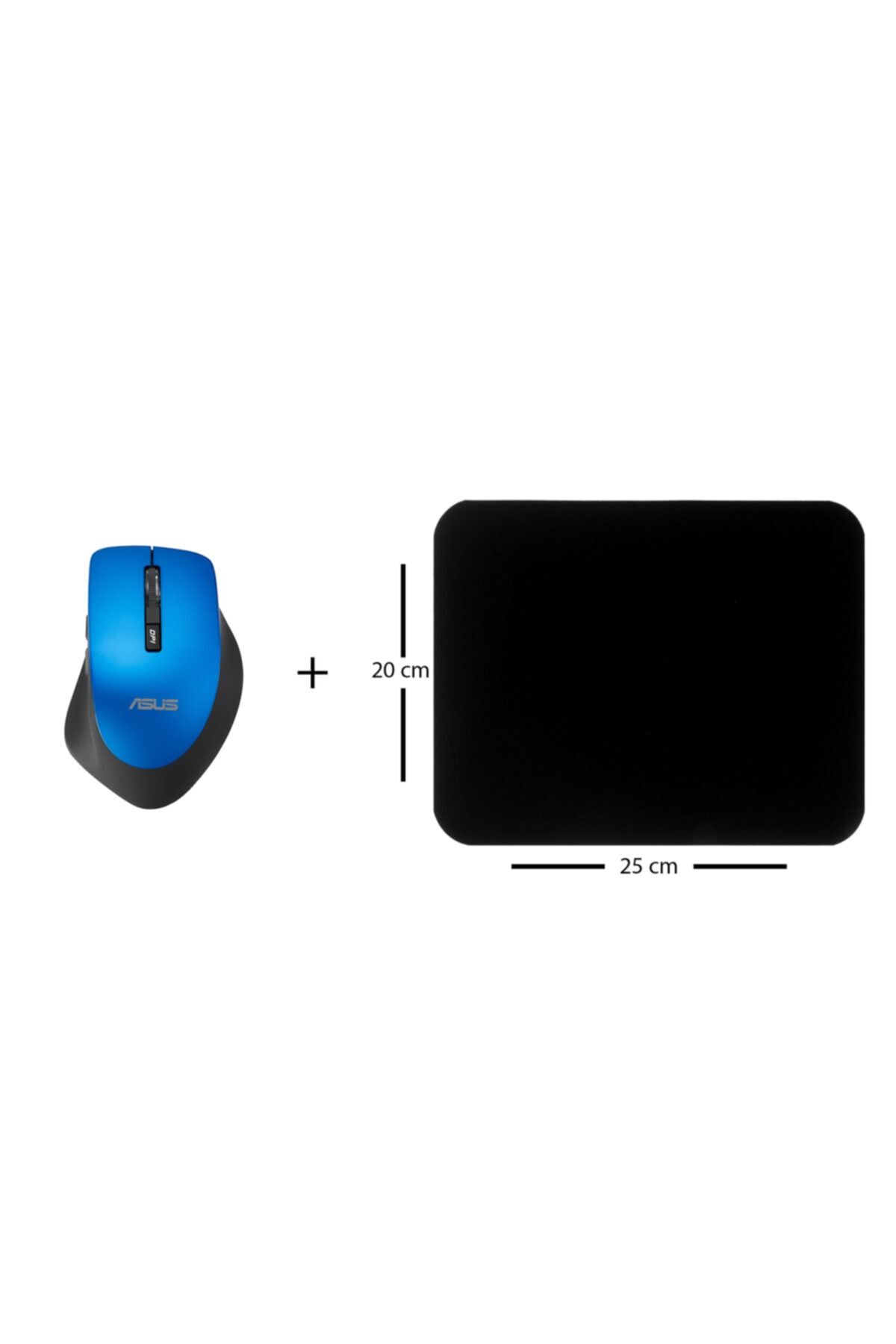 ASUS Wt425 Kablosuz Optik Sessiz Mavi Mouse + Mouse Pad