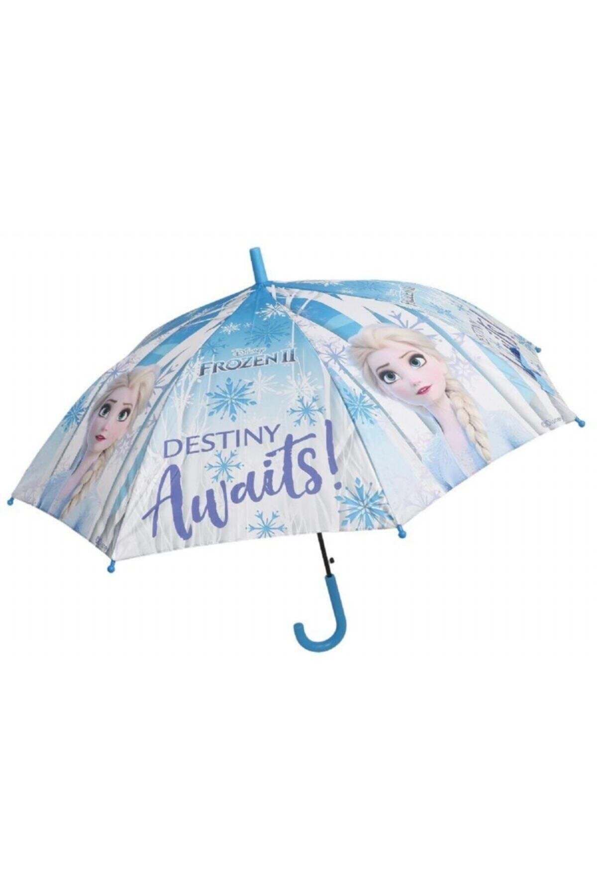 Genel Markalar Kız Çocuk Mavi Frozen Elsa Destiny Awaits  Şemsiyesi - 44633