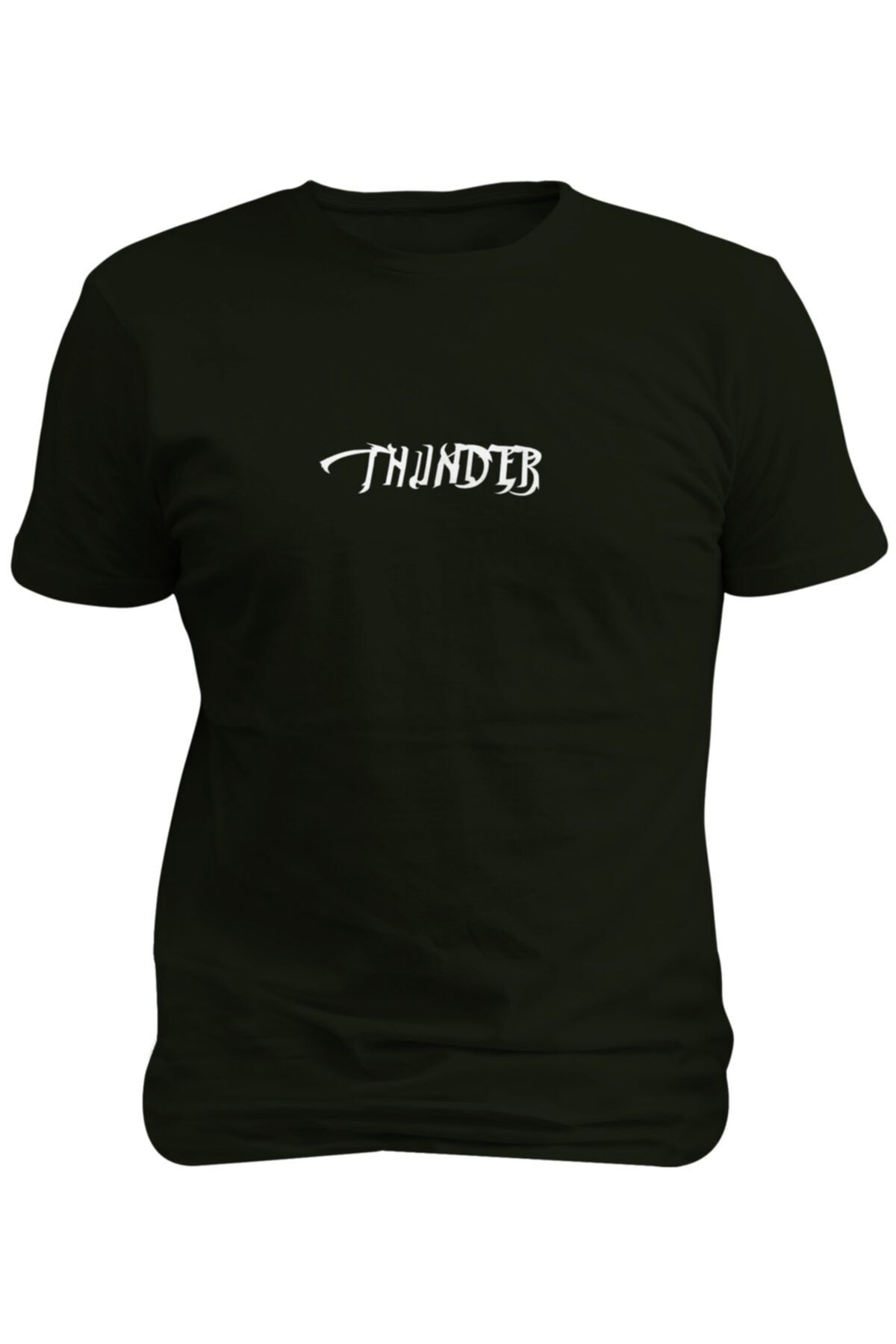 FAVORİZADE Siyah Thunder Baskılı T-shirt