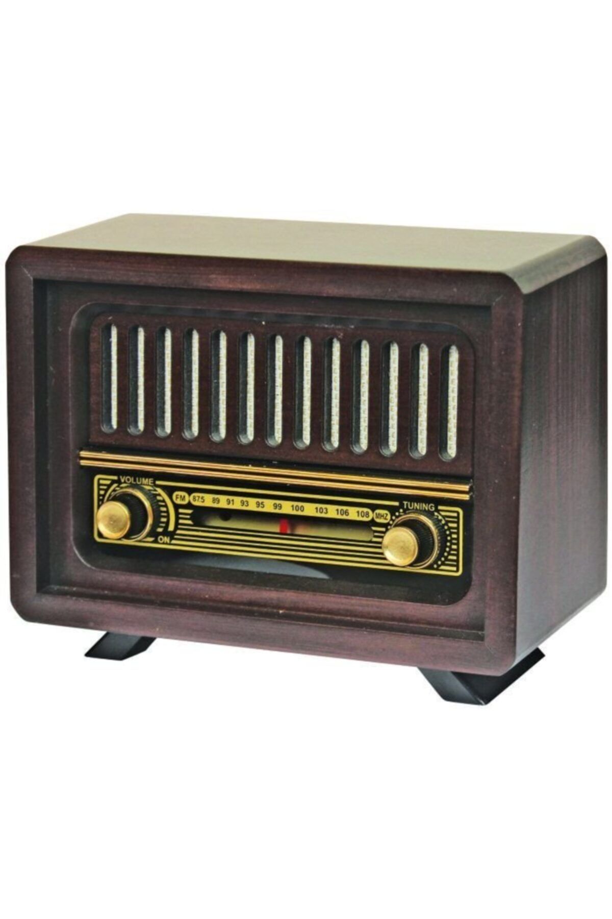 Otantik Çarşı Çamlıca Model Şarjlı Pil Adaptör Ahşap Retro Nostaljik Radyo