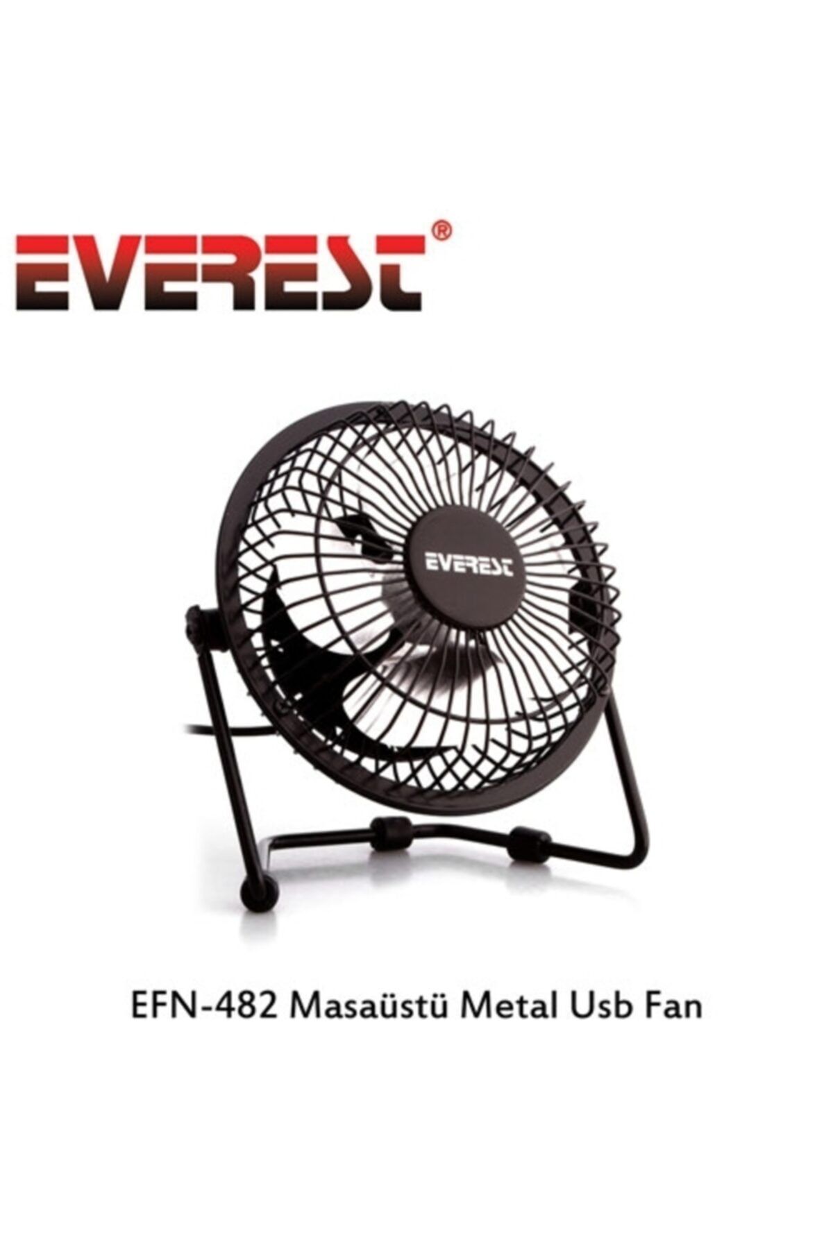 Everest Masaüstü Metal Siyah Usb Fan