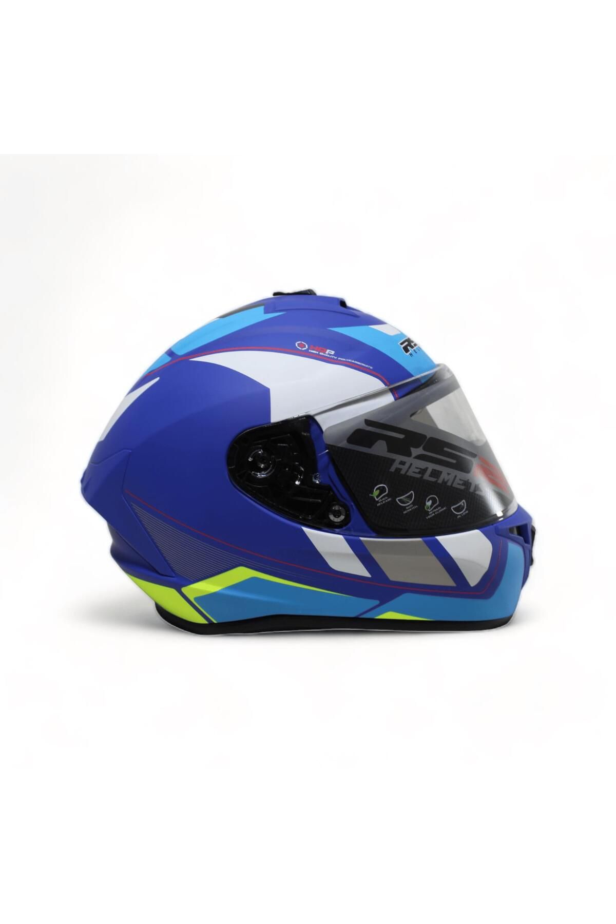 RS2 KAPALI KASK (LACİVERT - MAVİ - BEYAZ)