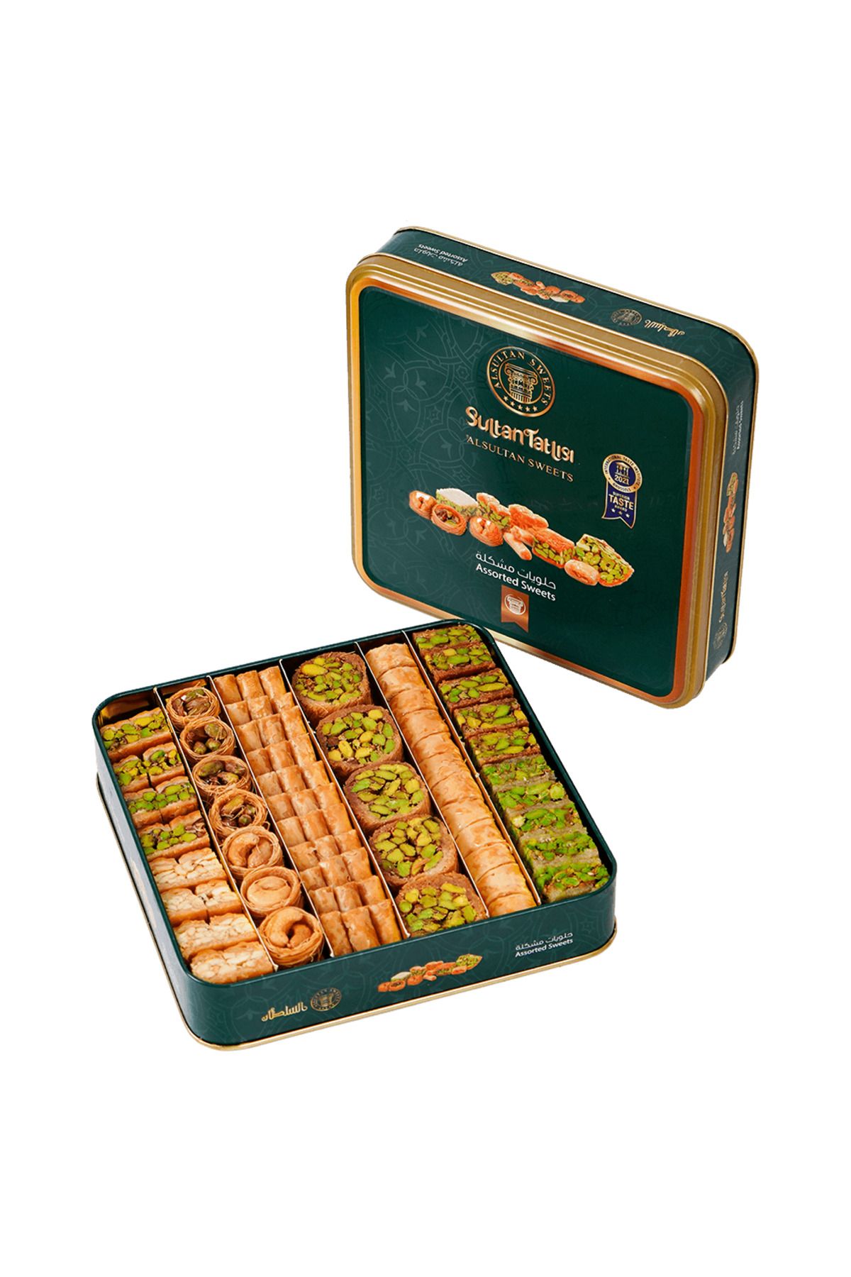 ALSULTAN SWEETS Al Sultan Sweets Karışık Baklava - Metal Kutuda 6lı Lezzet Koleksiyonu 1000gr