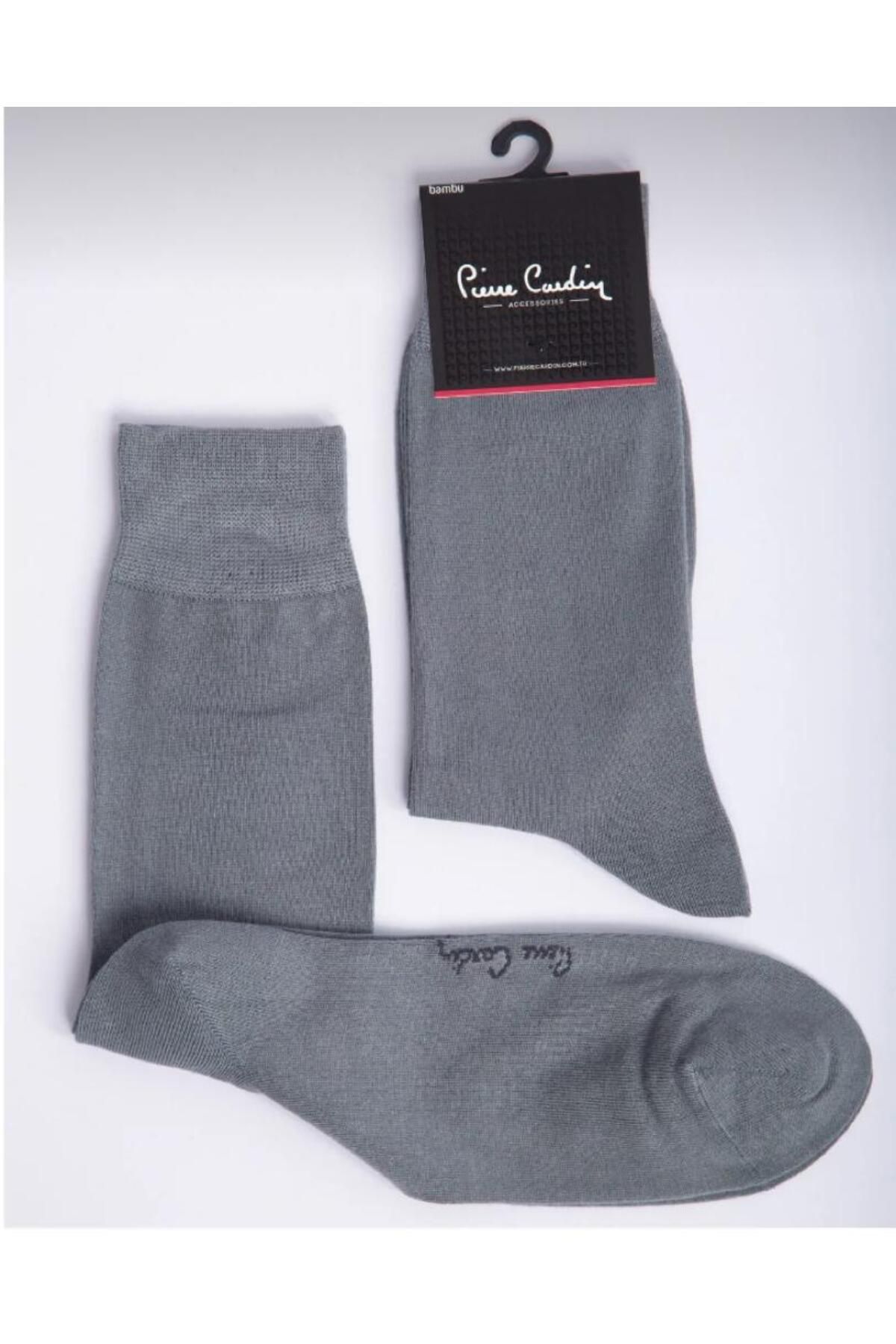 Pierre Cardin Bambu 6'lı Gri Klasik Erkek Uzun Soket Çorap 490