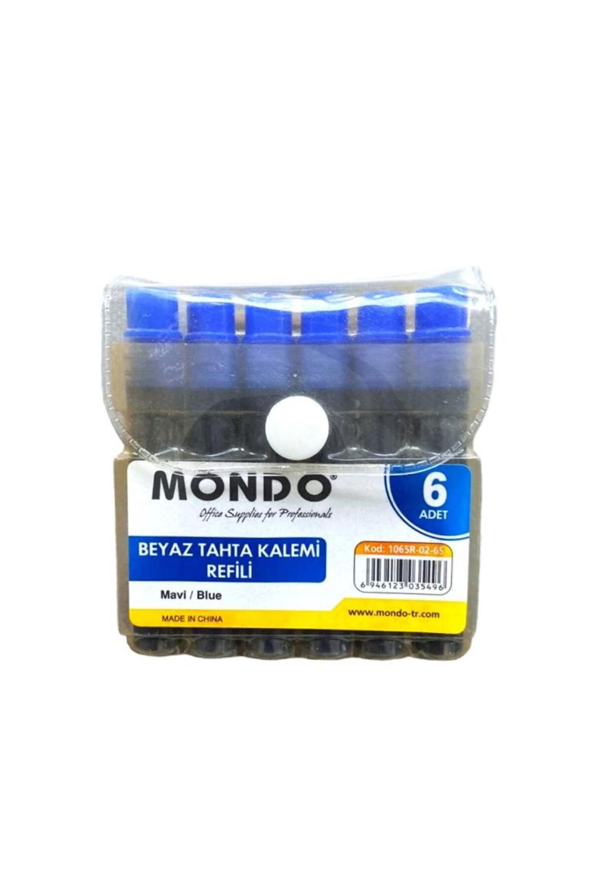 Mondo beyaz tahta kalem kartuşu mavi 6 lı set