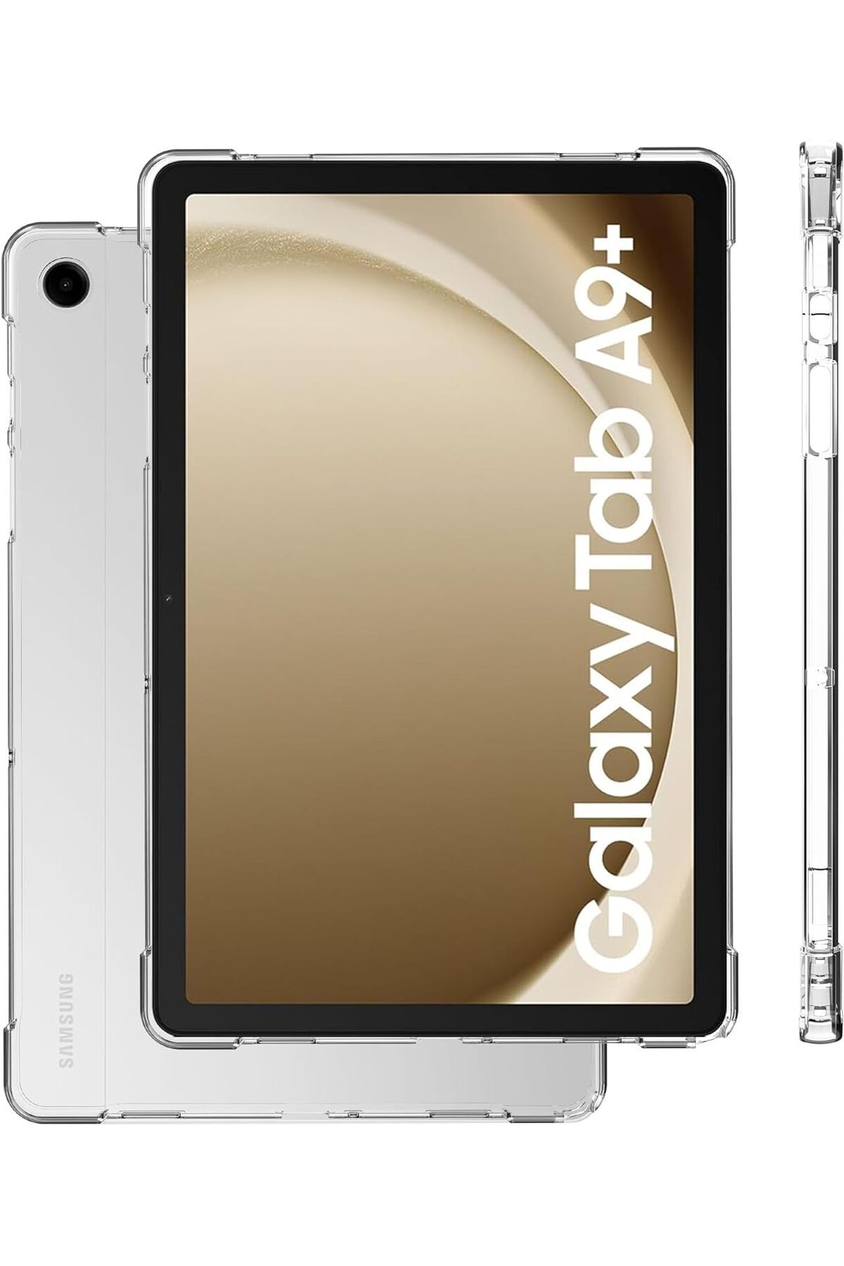 AQUA AKSESUAR Samsung Galaxy Tab A9 Plus Sm X210 Uyumlu Köşe Korumalı Şeffaf Tank Tablet Kılıfı