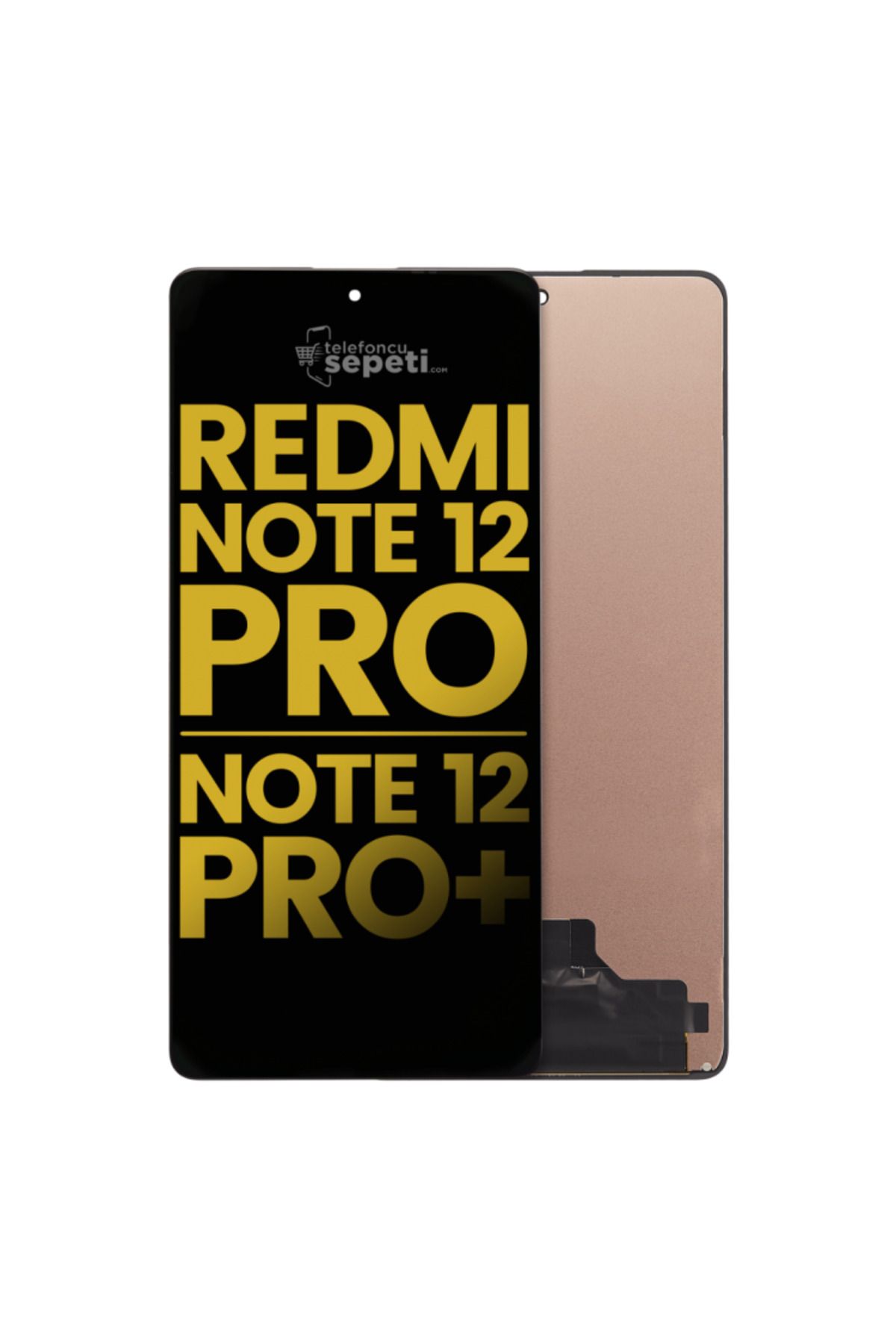 OEM Redmi Note 12 Pro Ekran Dokunmatik Siyah Çıtasız