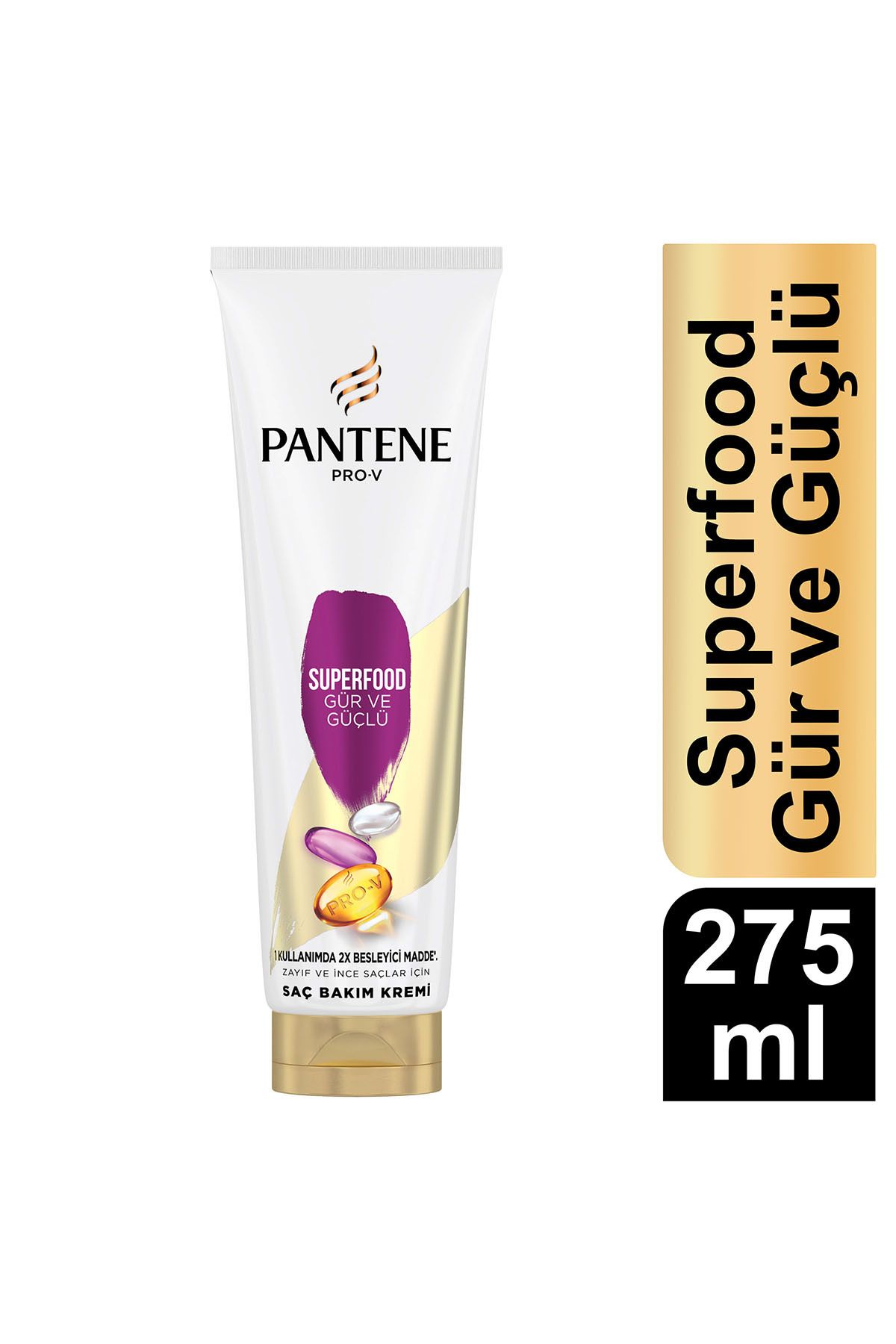 Pantene Superfood Gür Ve Güçlü Saç Bakım Kremi 275 ml